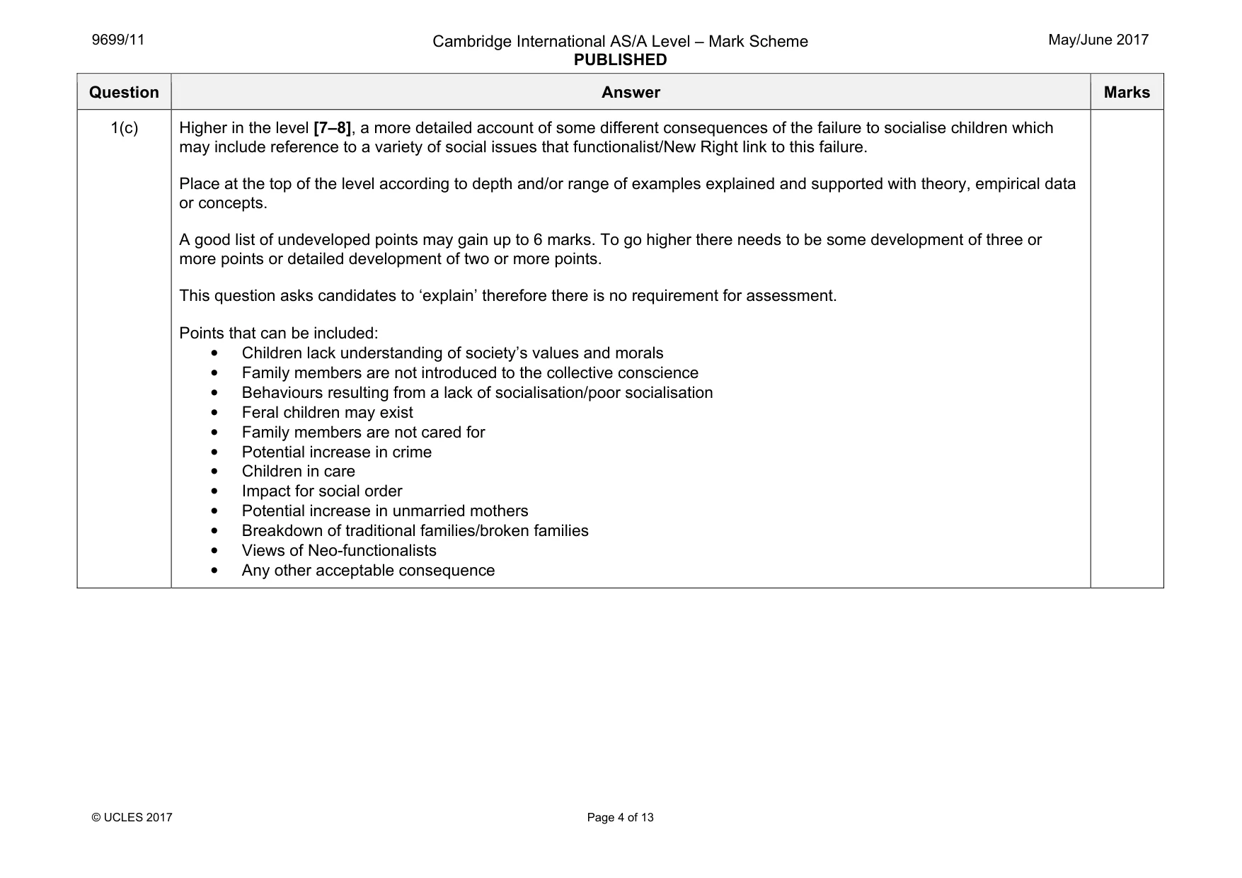 Mark scheme, page 4 of 13