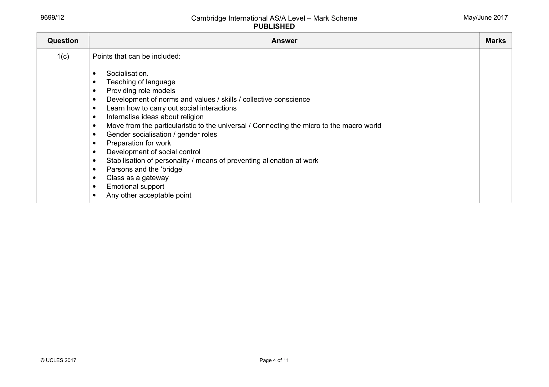 Mark scheme, page 4 of 11