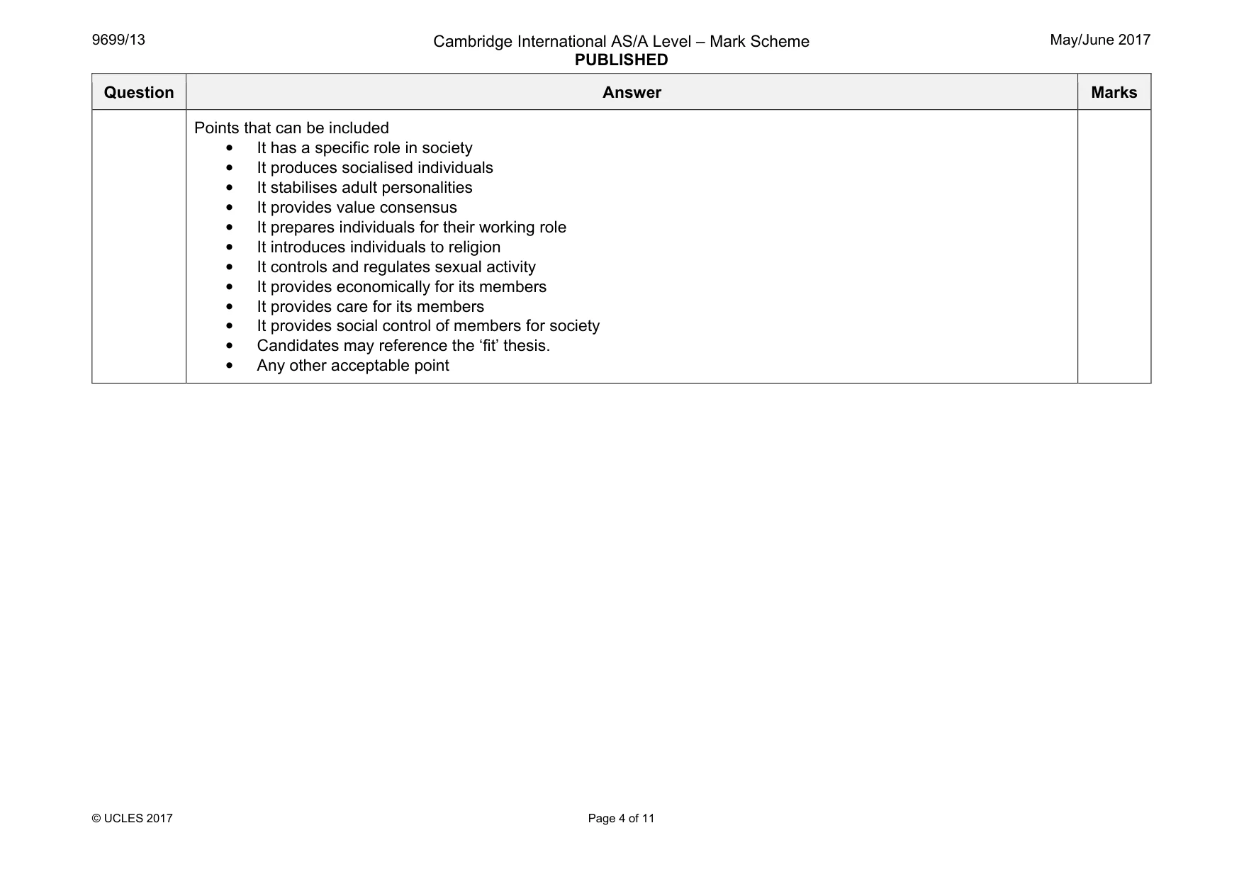Mark scheme, page 4 of 11