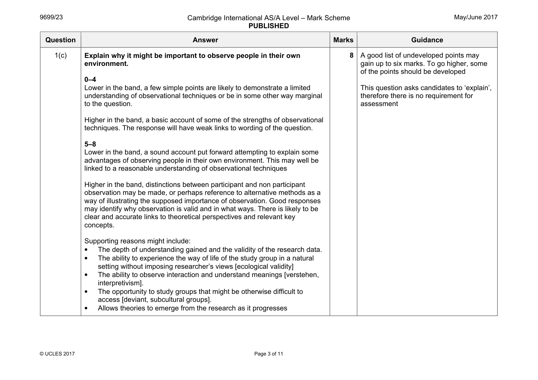 Mark scheme, page 3 of 11