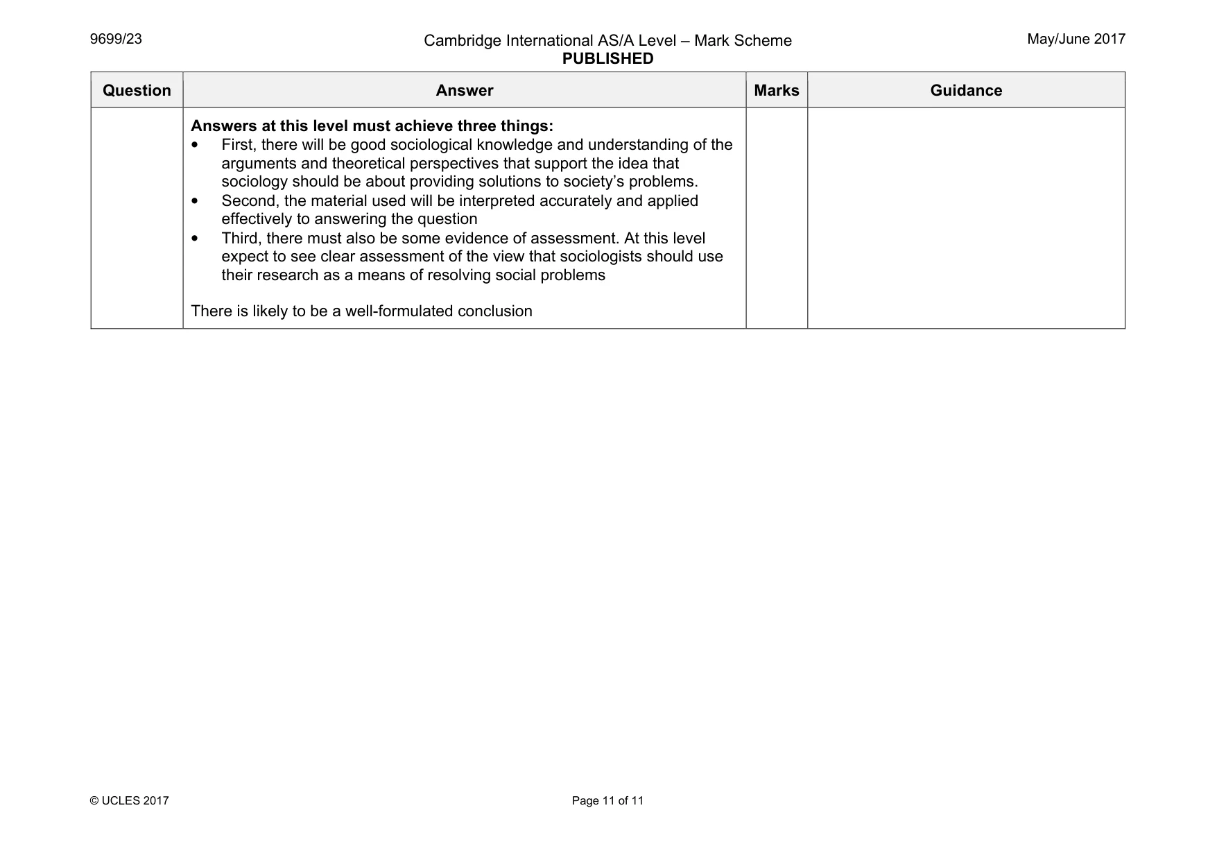 Mark scheme, page 11 of 11