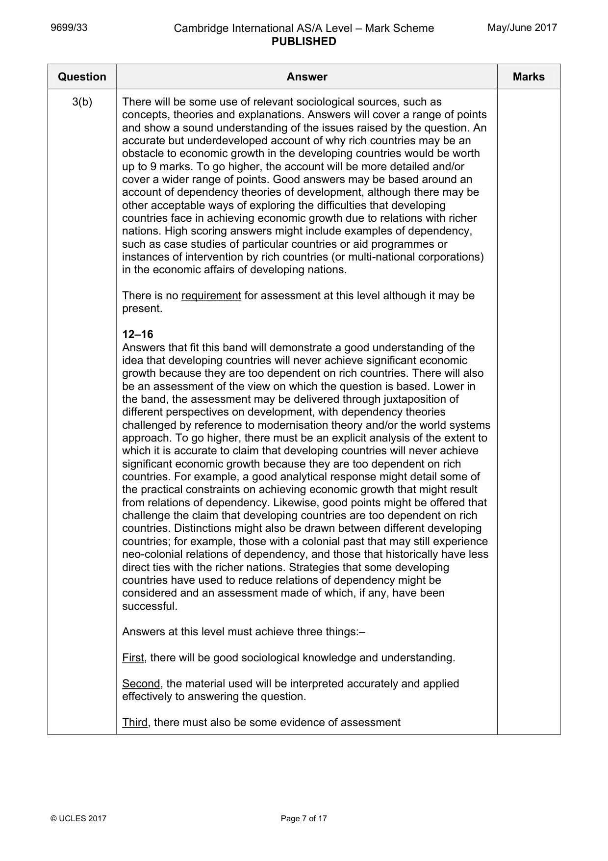 Mark scheme, page 7 of 17