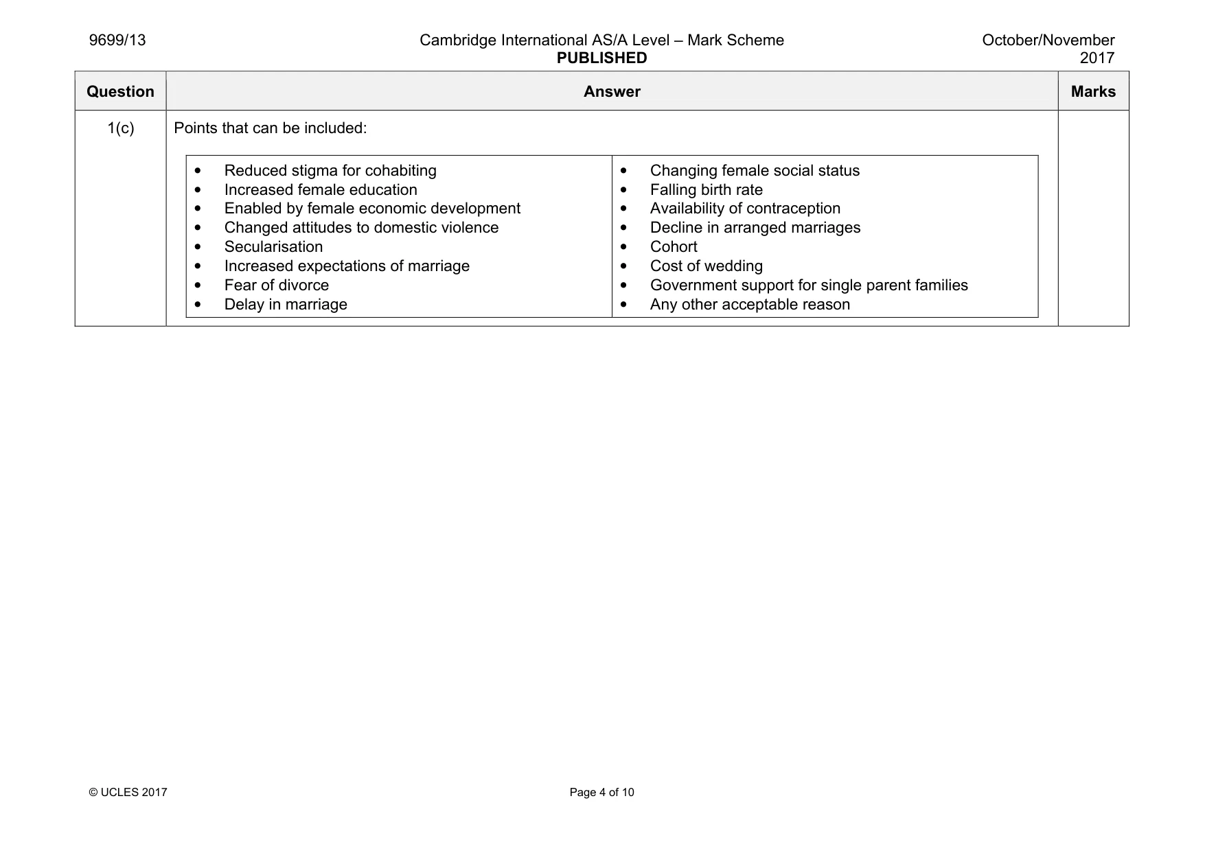 Mark scheme, page 4 of 10
