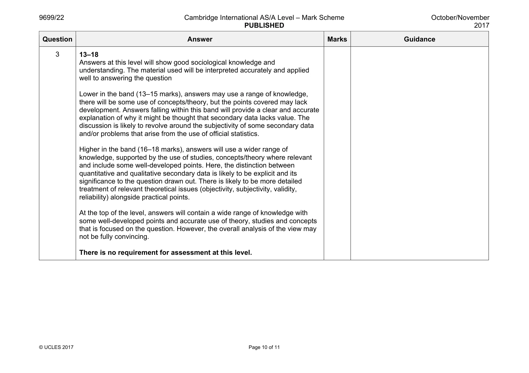 Mark scheme, page 10 of 11
