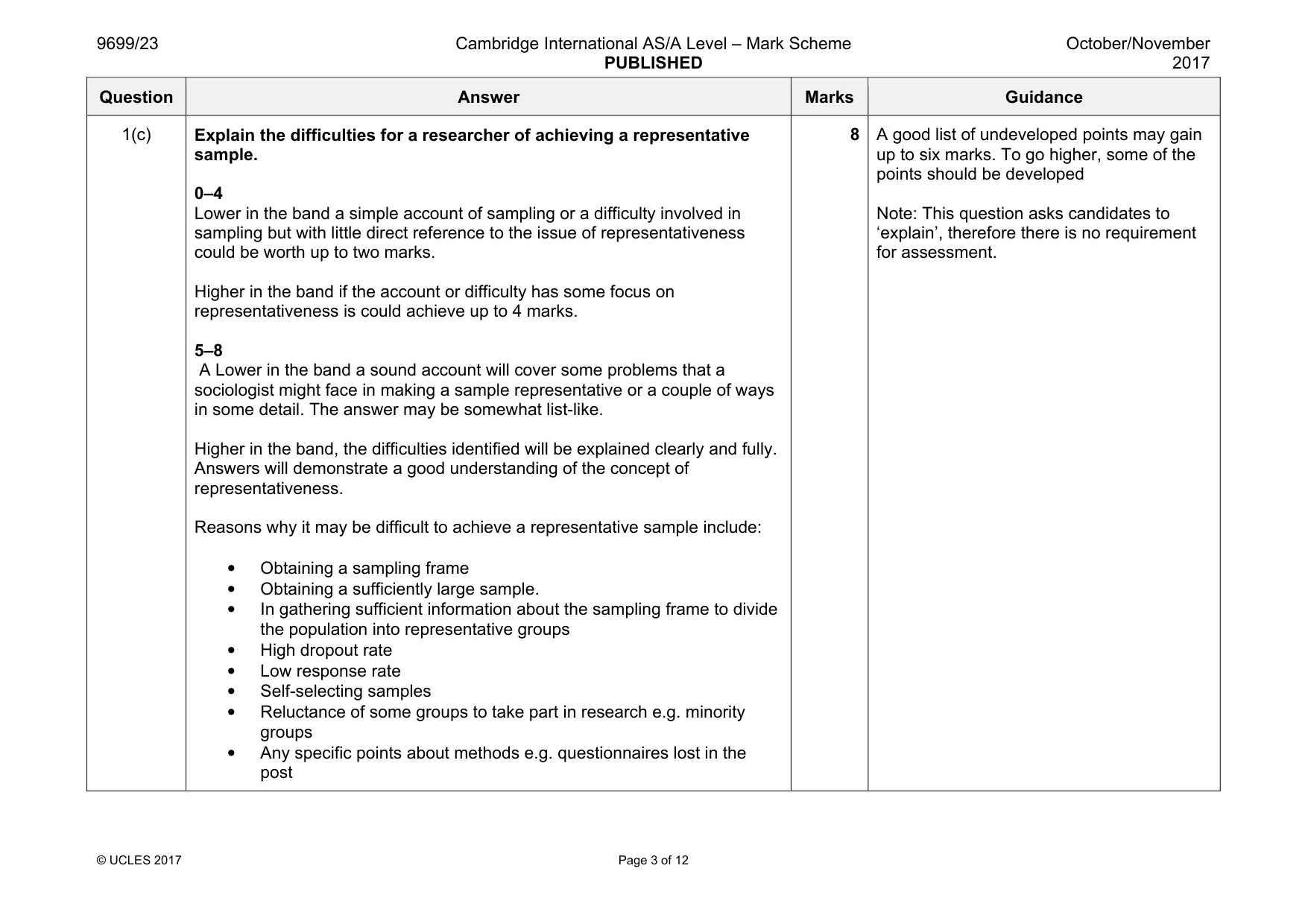 Mark scheme, page 3 of 12