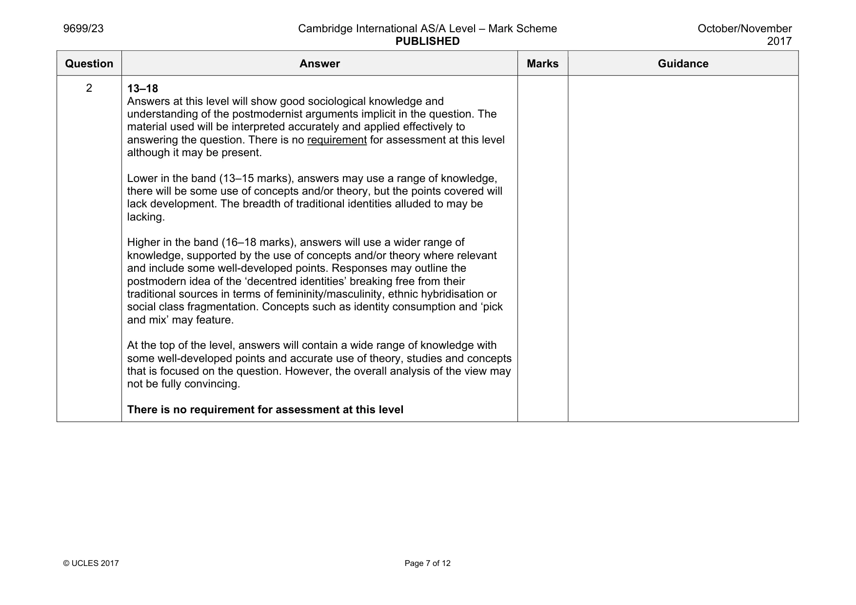 Mark scheme, page 7 of 12