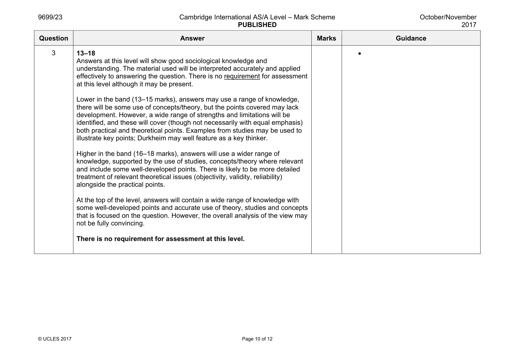 Mark scheme, page 10 of 12