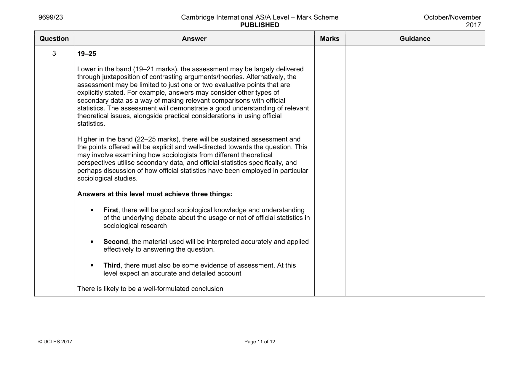 Mark scheme, page 11 of 12