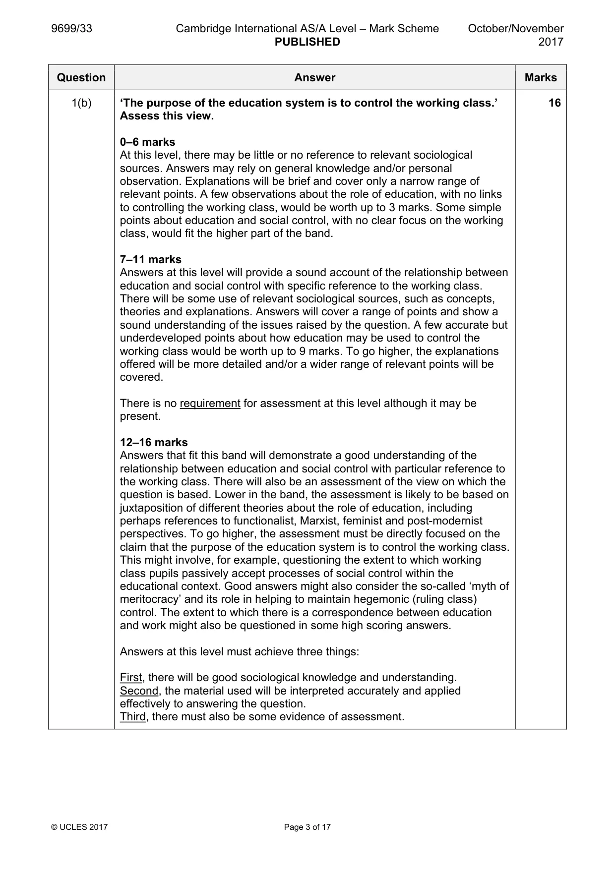 Mark scheme, page 3 of 17