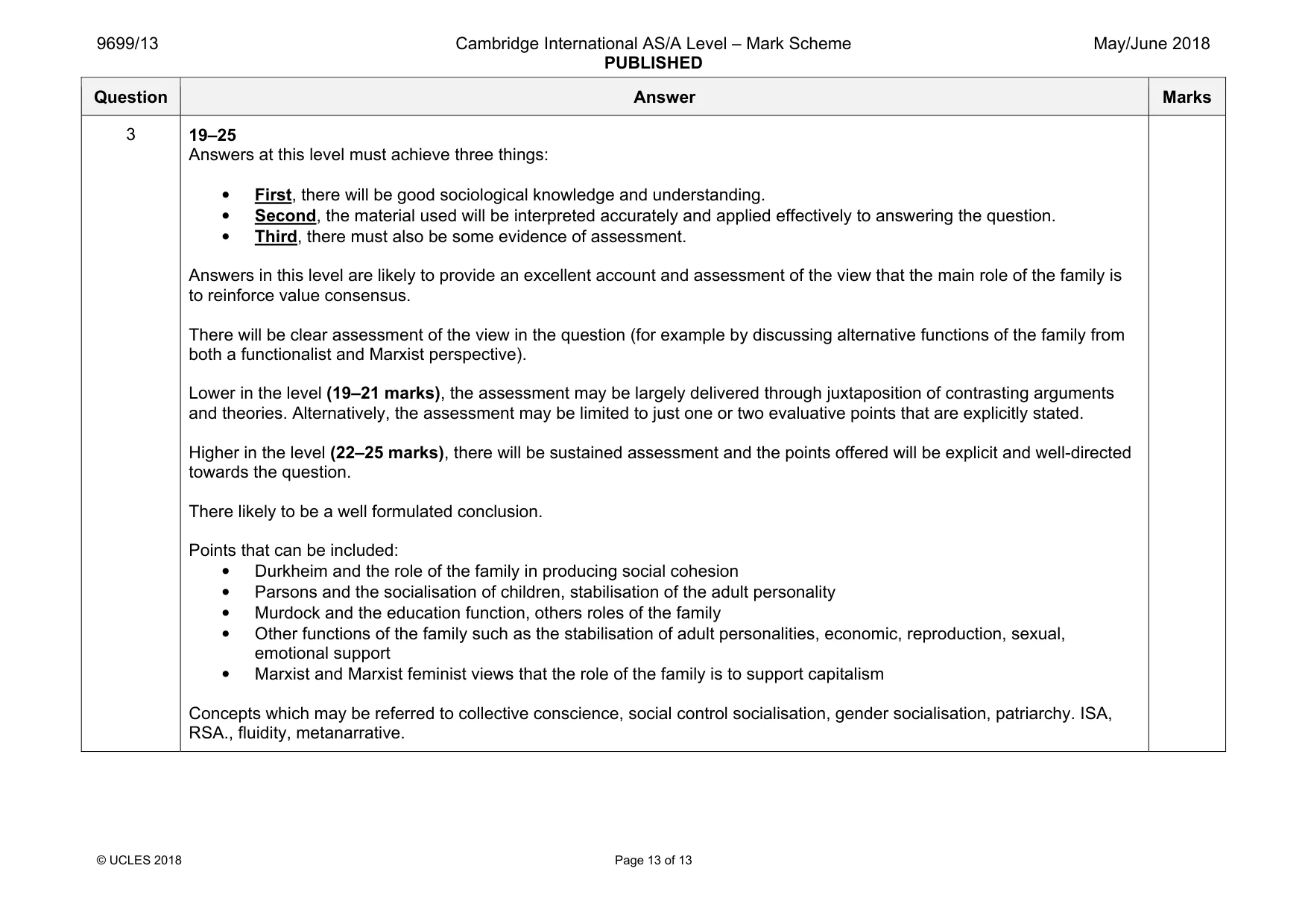 Mark scheme, page 13 of 13
