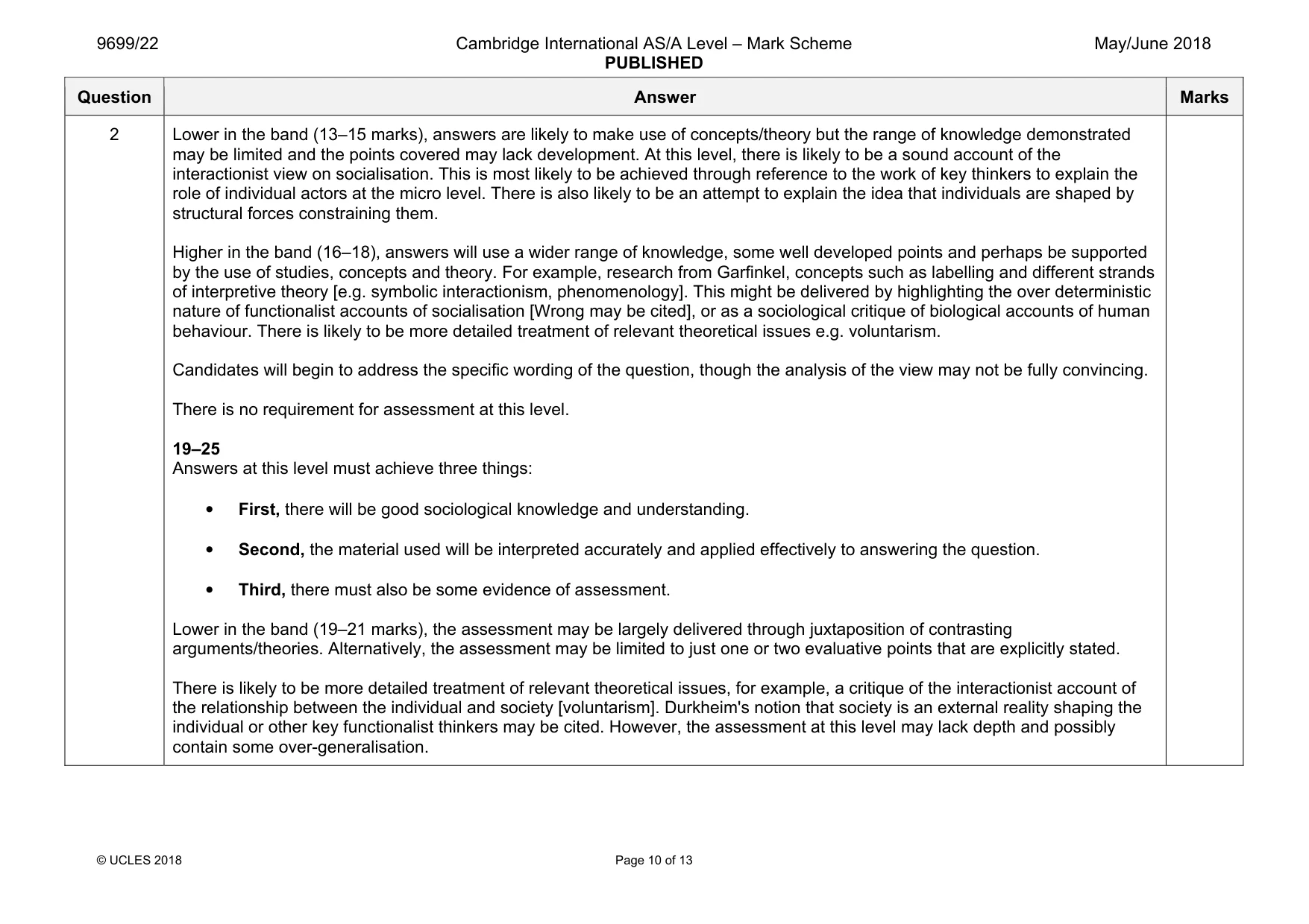 Mark scheme, page 10 of 13