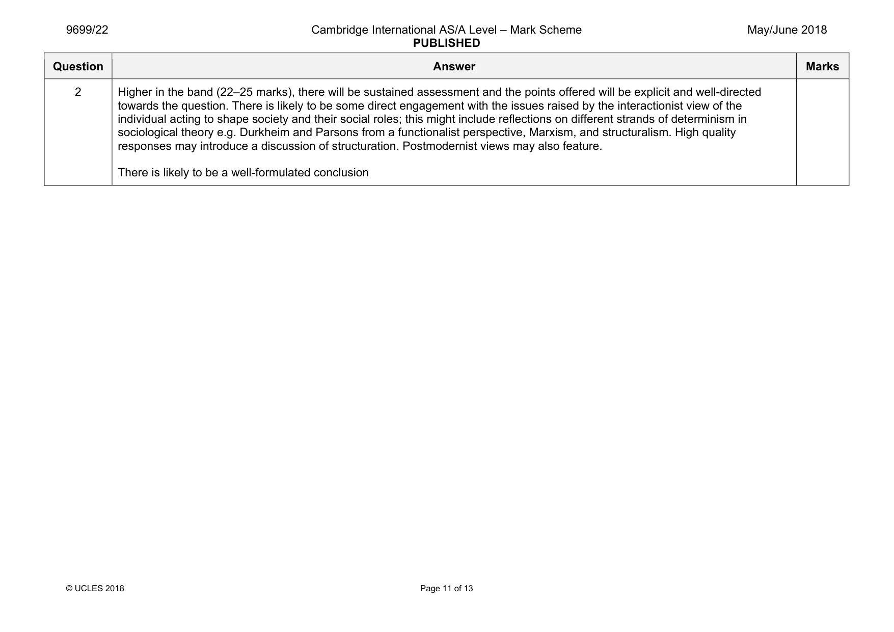 Mark scheme, page 11 of 13