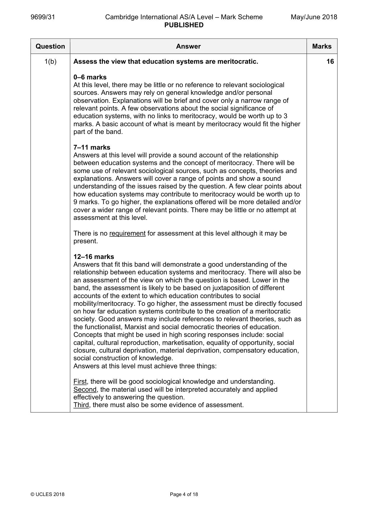 Mark scheme, page 4 of 18