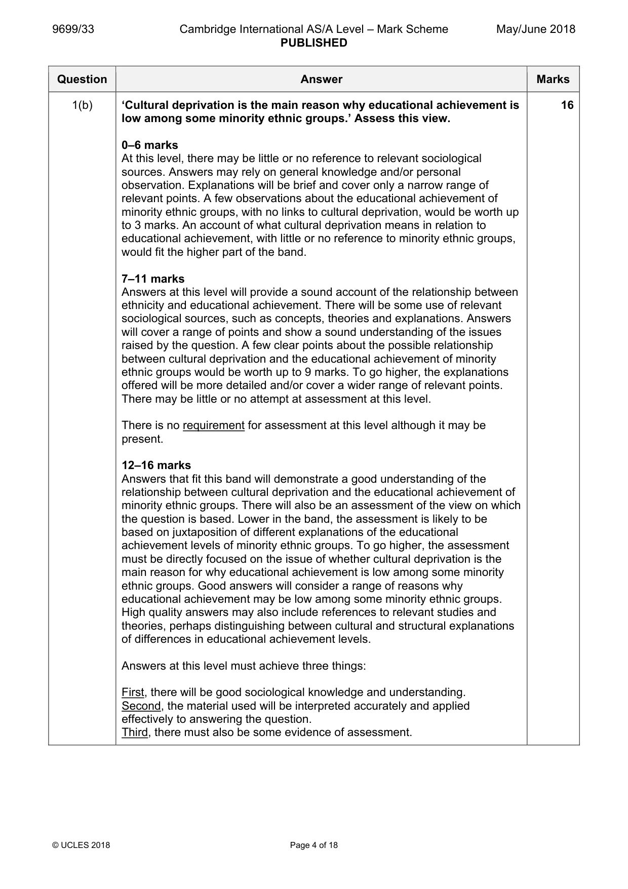 Mark scheme, page 4 of 18
