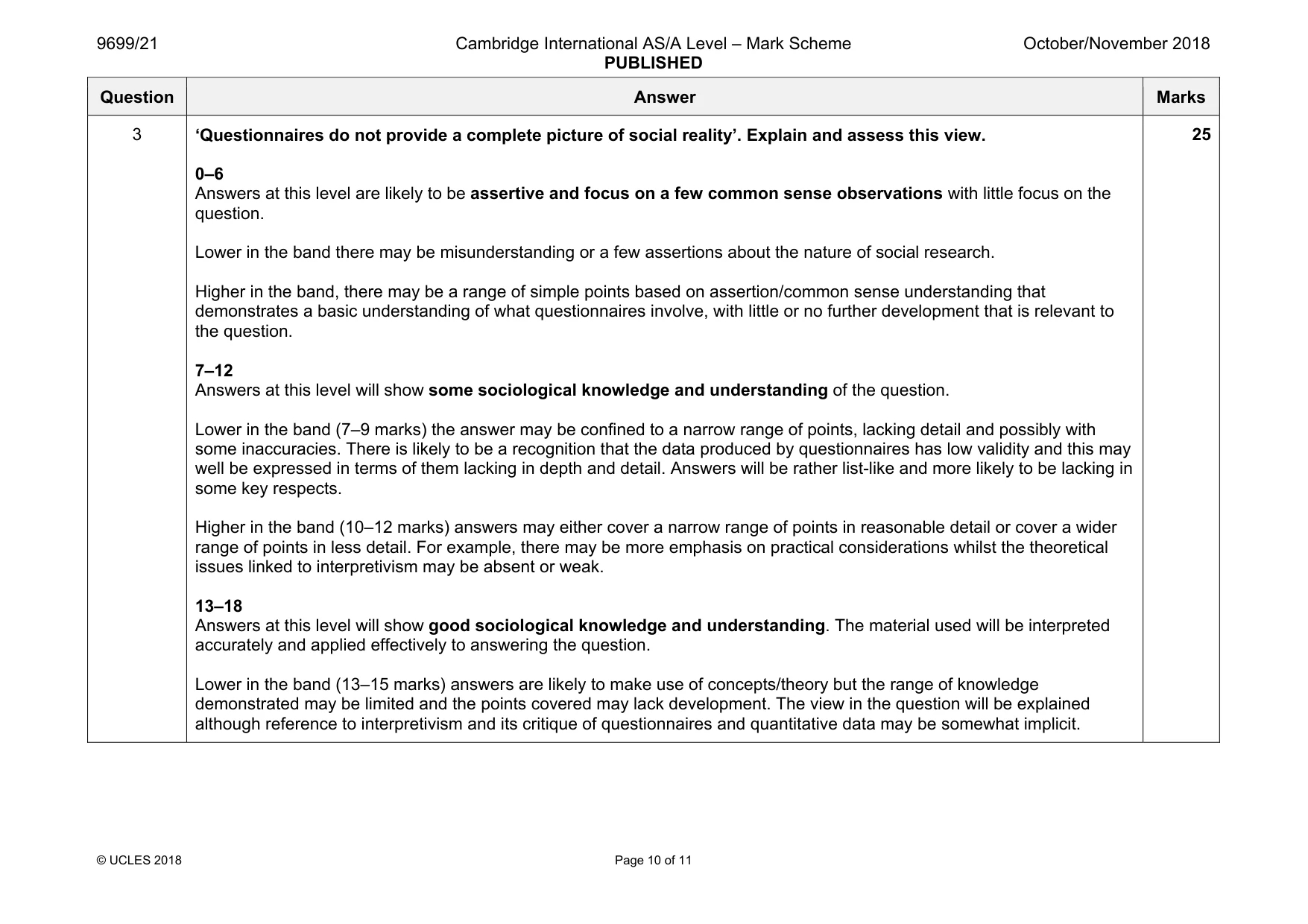 Mark scheme, page 10 of 11