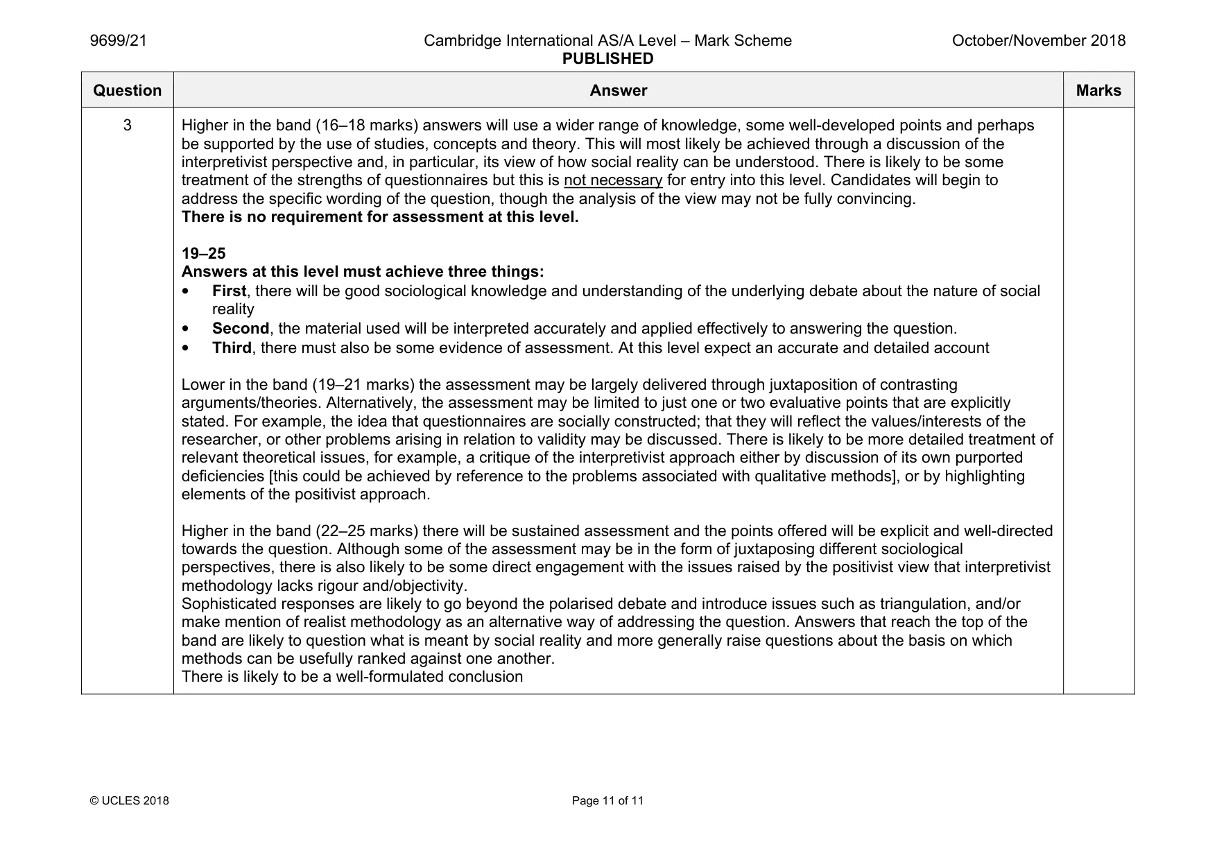 Mark scheme, page 11 of 11