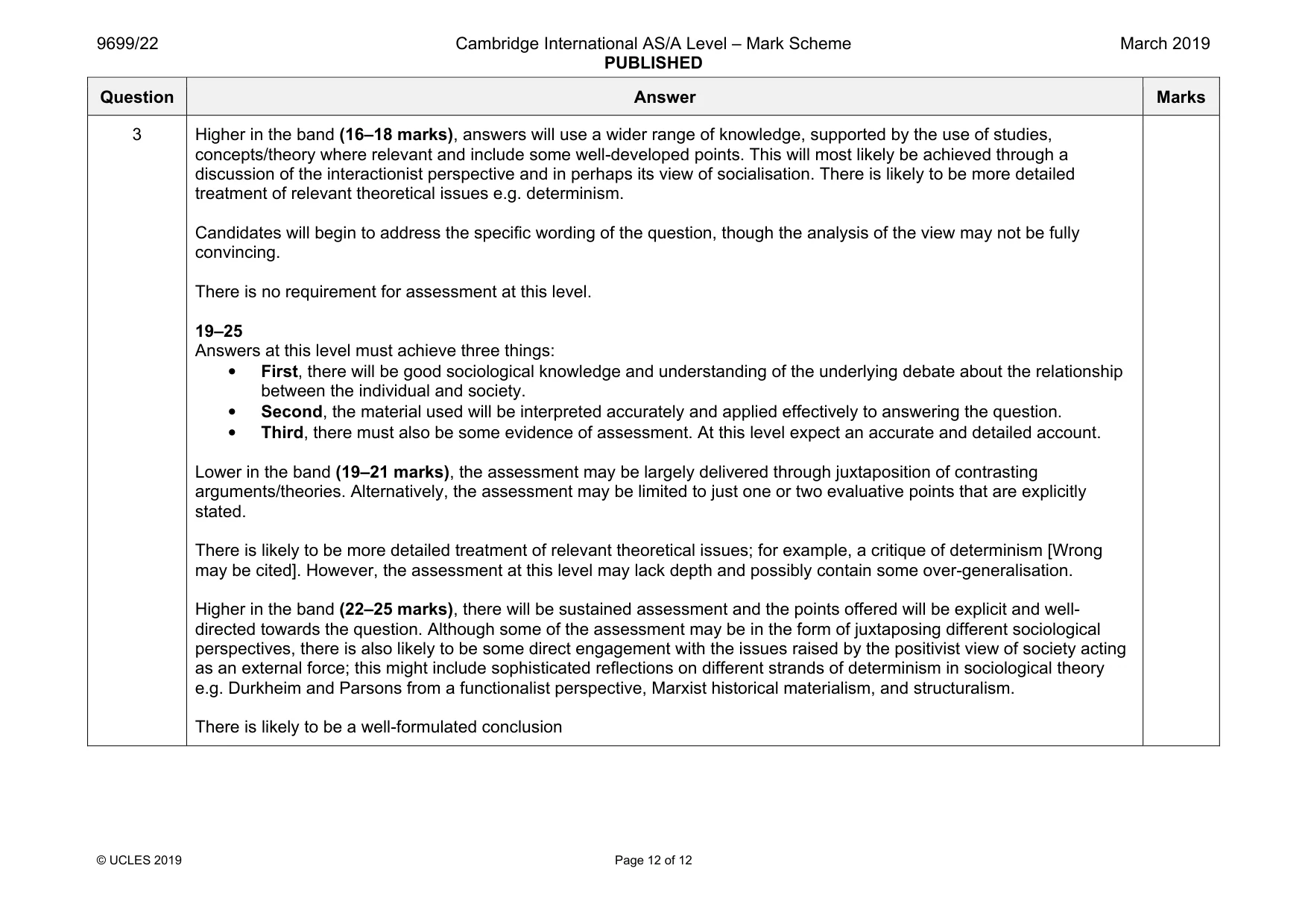 Mark scheme, page 12 of 12