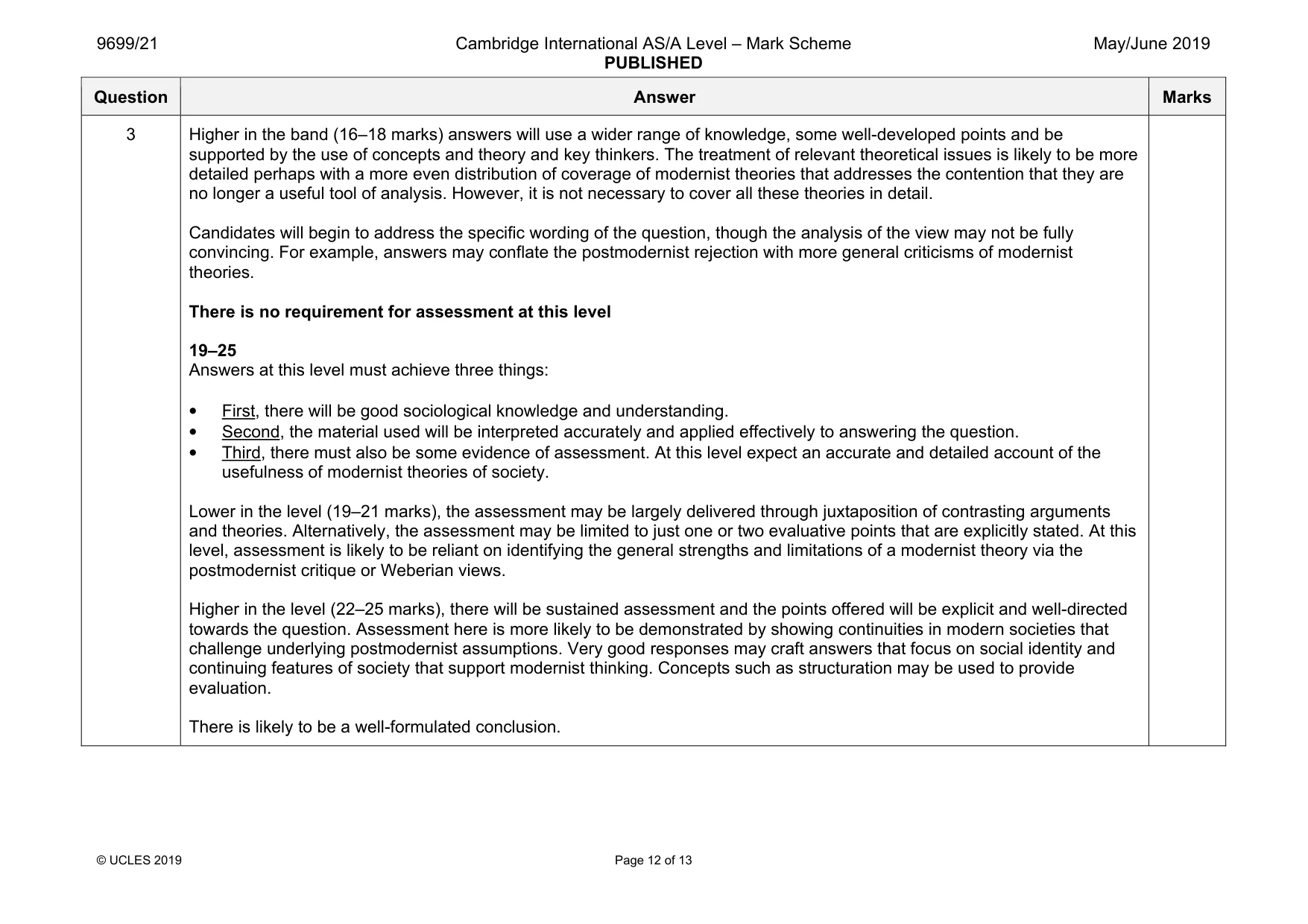 Mark scheme, page 12 of 13