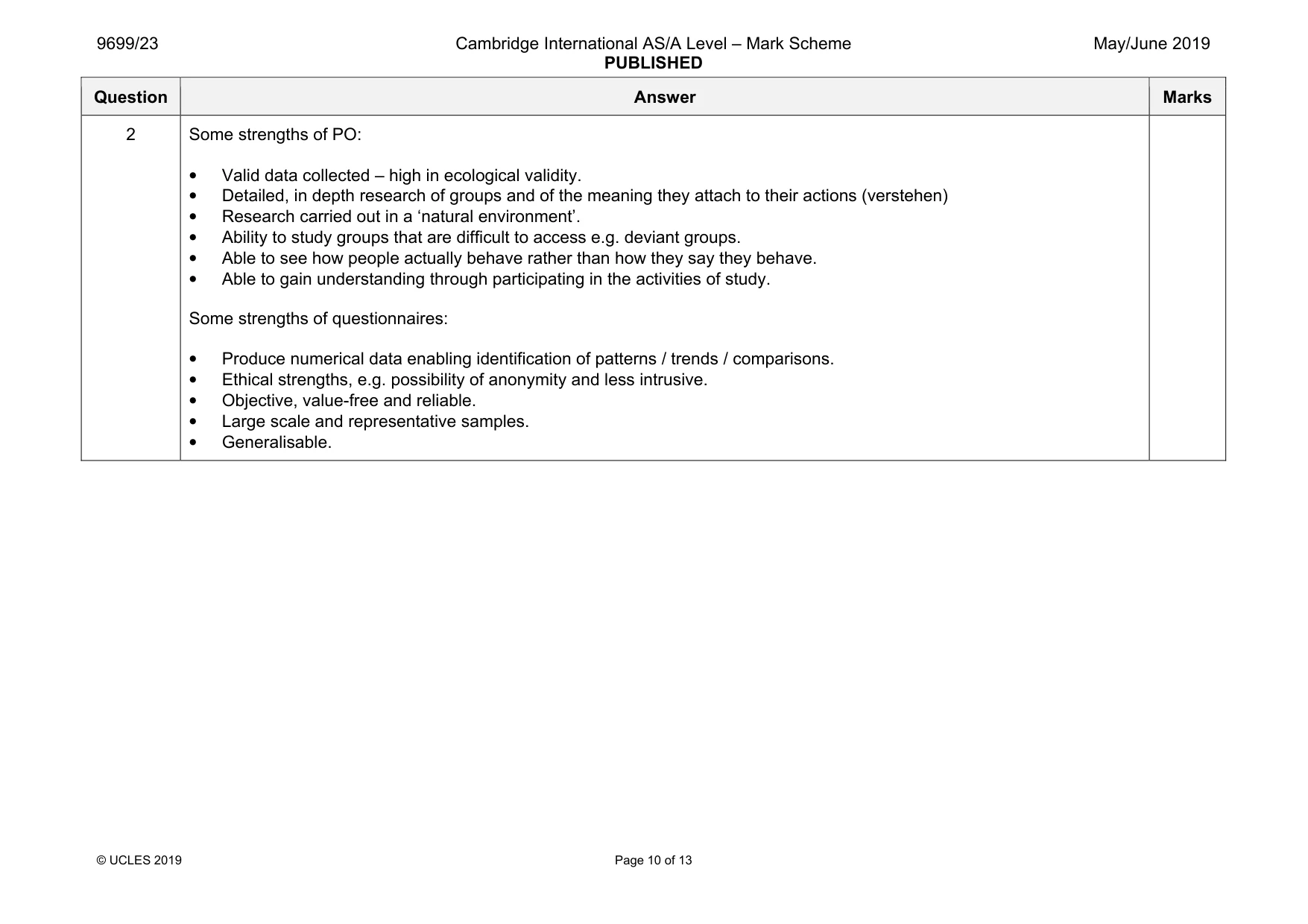 Mark scheme, page 10 of 13