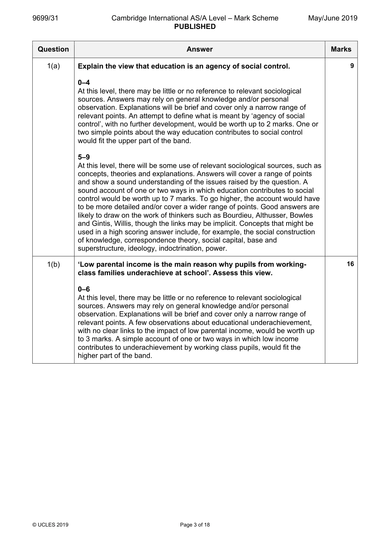 Mark scheme, page 3 of 18