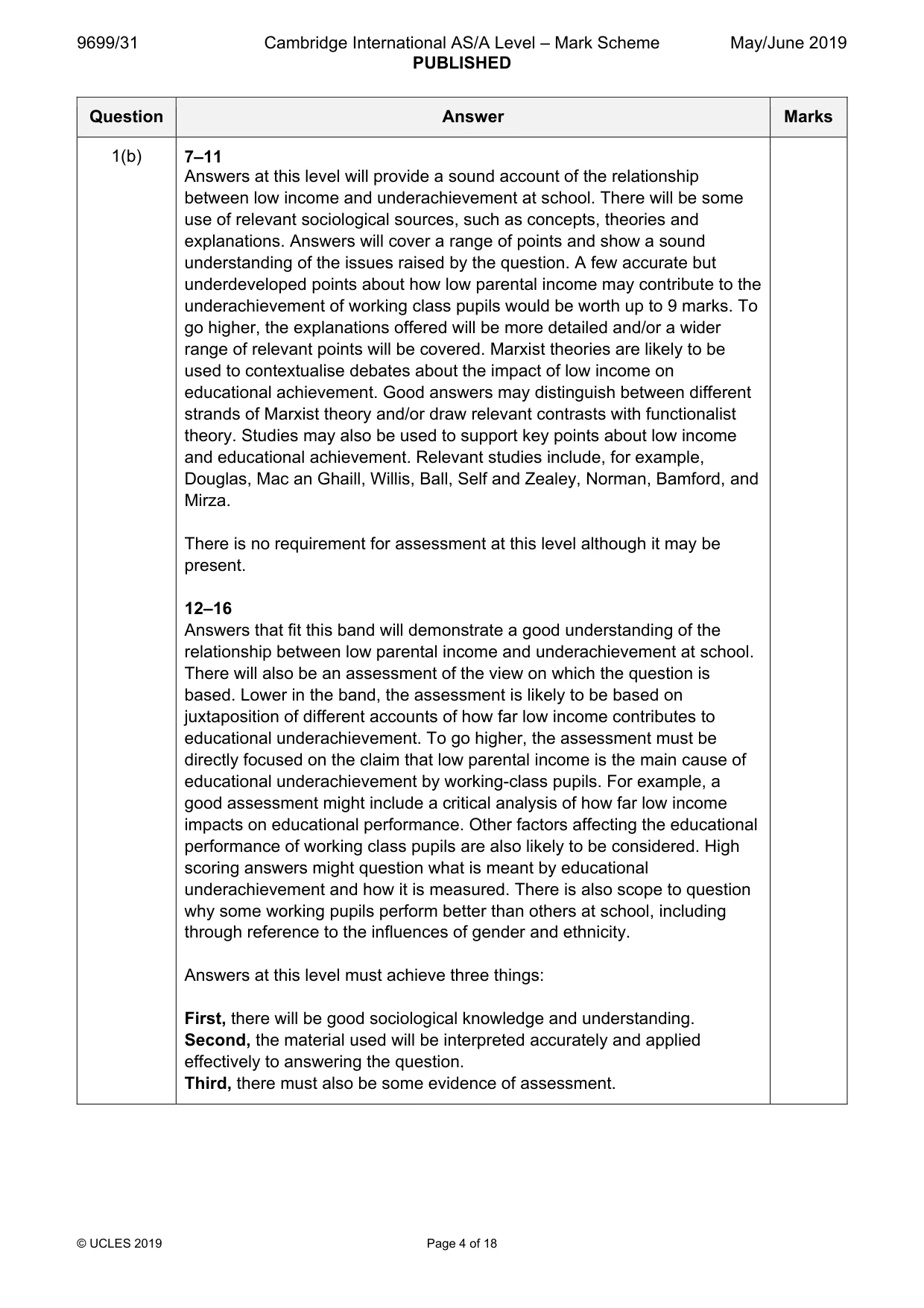 Mark scheme, page 4 of 18