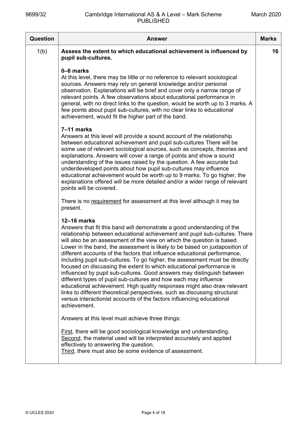 Mark scheme, page 4 of 18