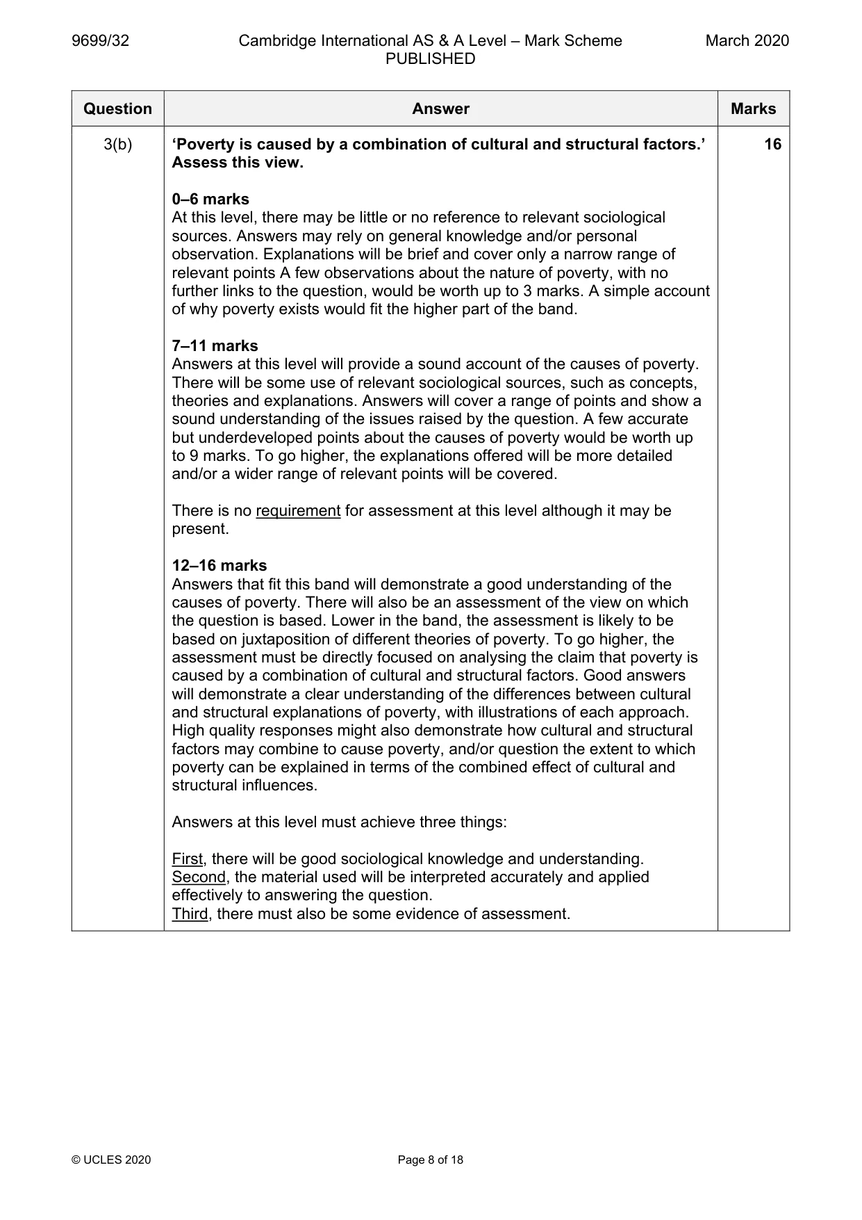 Mark scheme, page 8 of 18