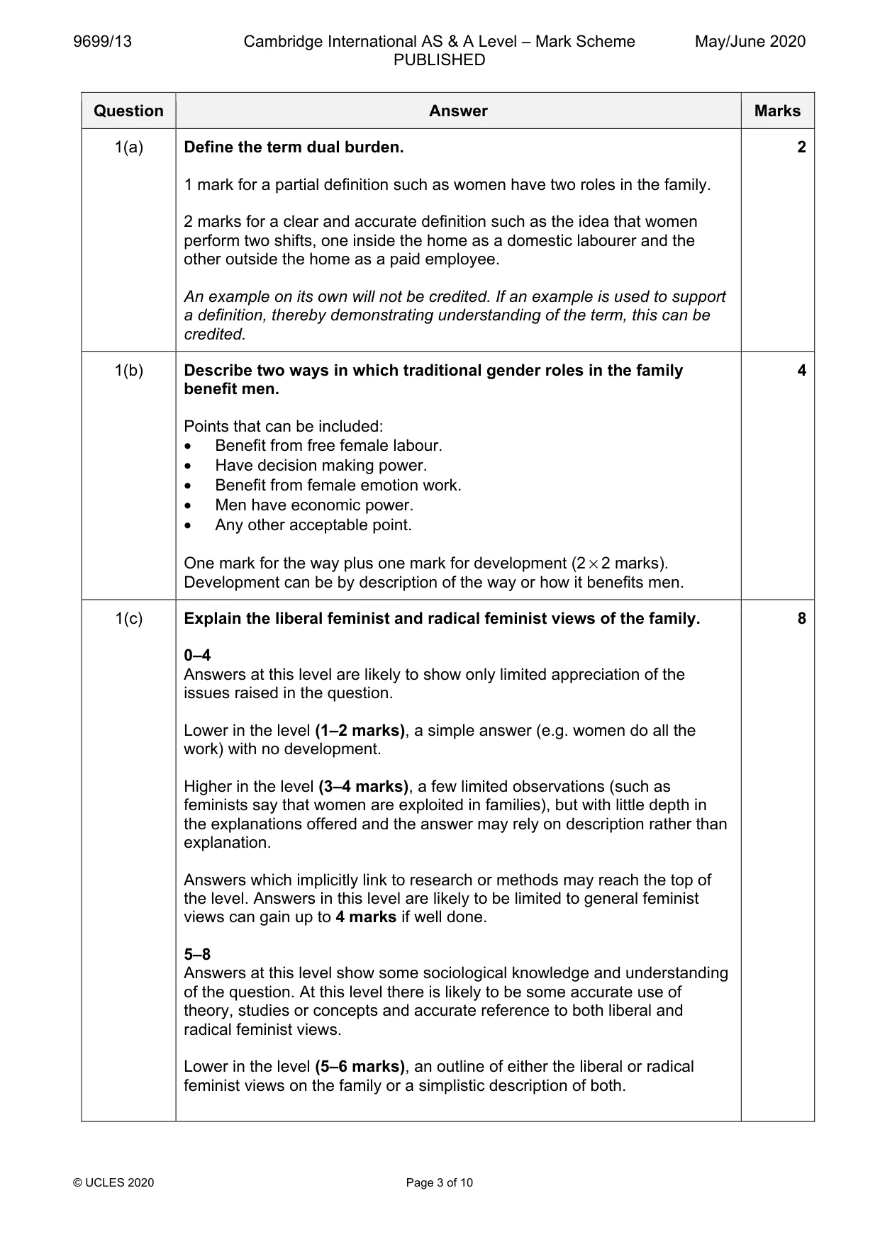 Mark scheme, page 3 of 10