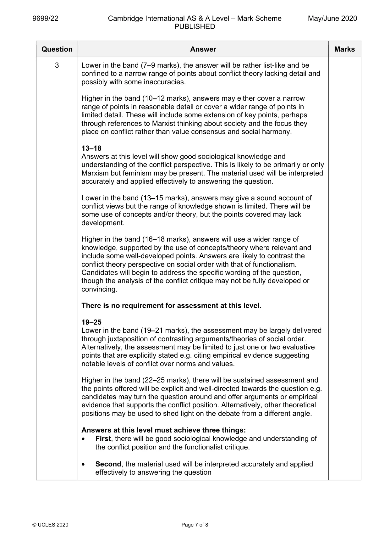 Mark scheme, page 7 of 8