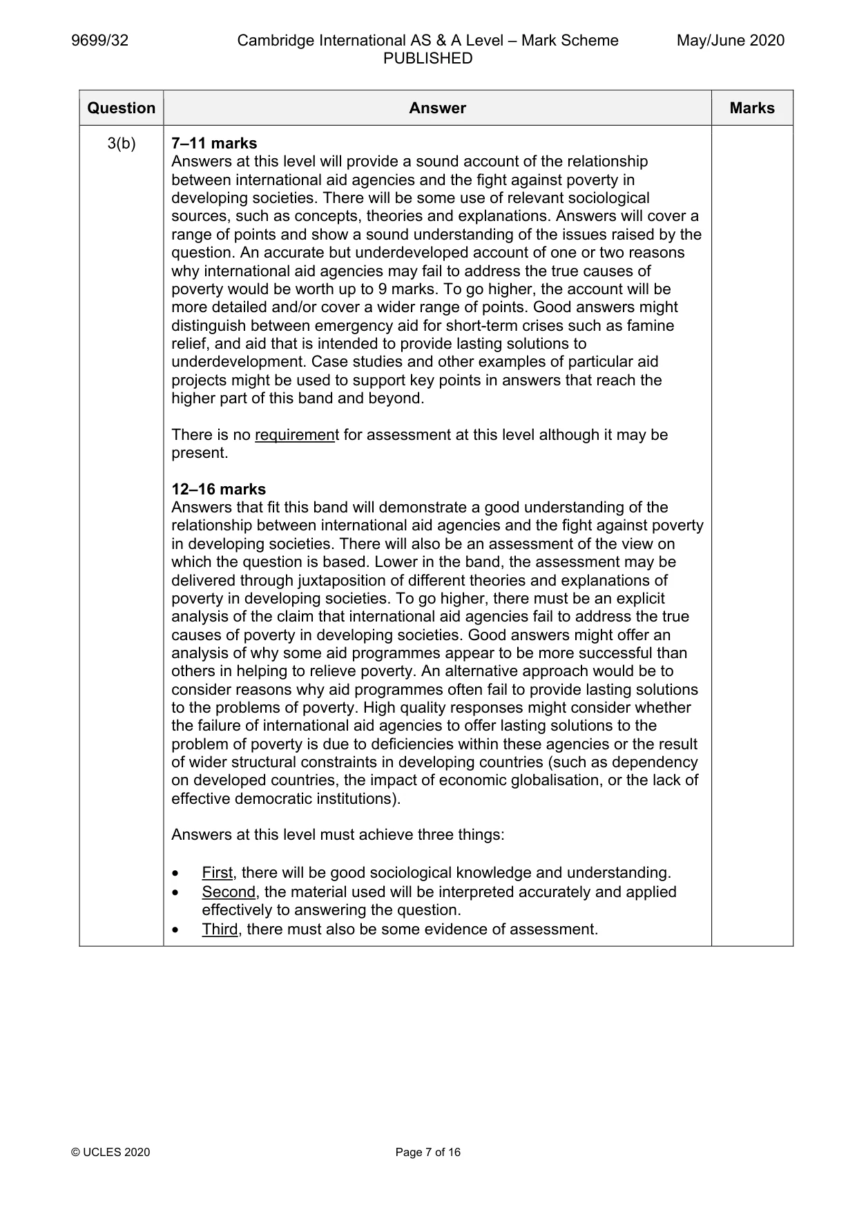Mark scheme, page 7 of 16