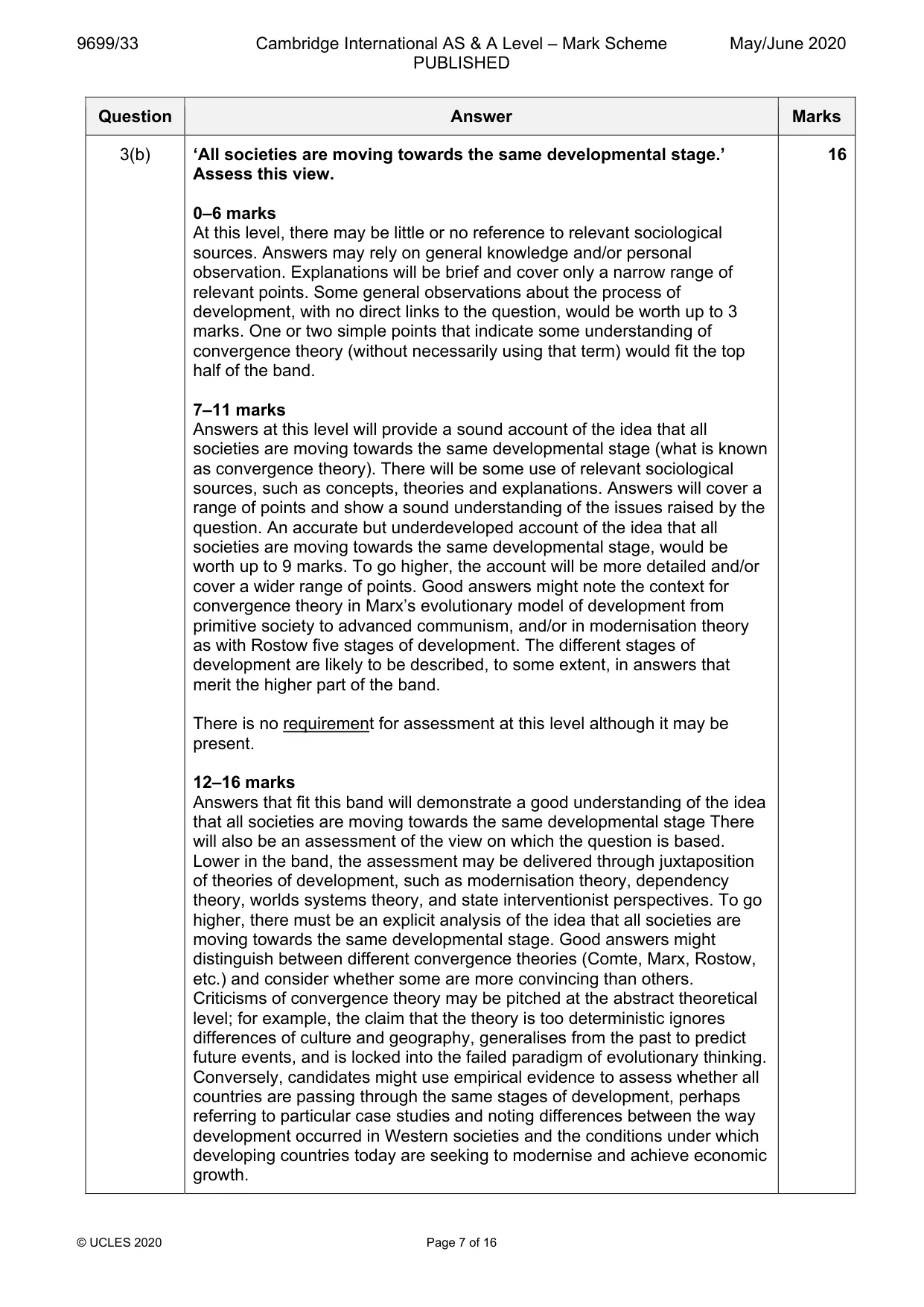 Mark scheme, page 7 of 16