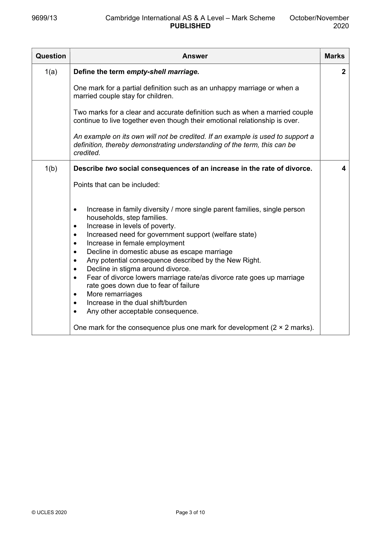 Mark scheme, page 3 of 10