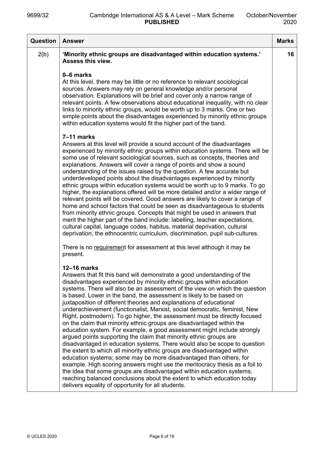 Mark scheme, page 6 of 19