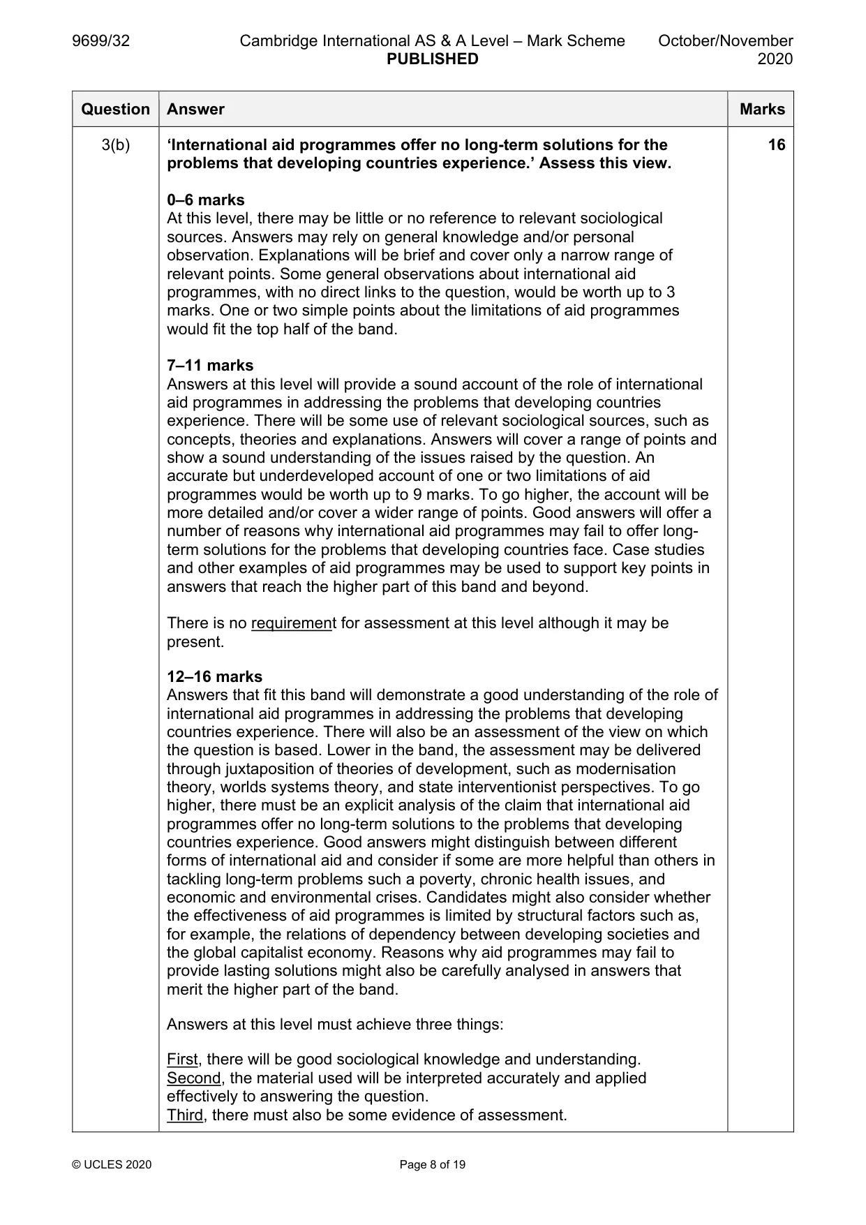 Mark scheme, page 8 of 19