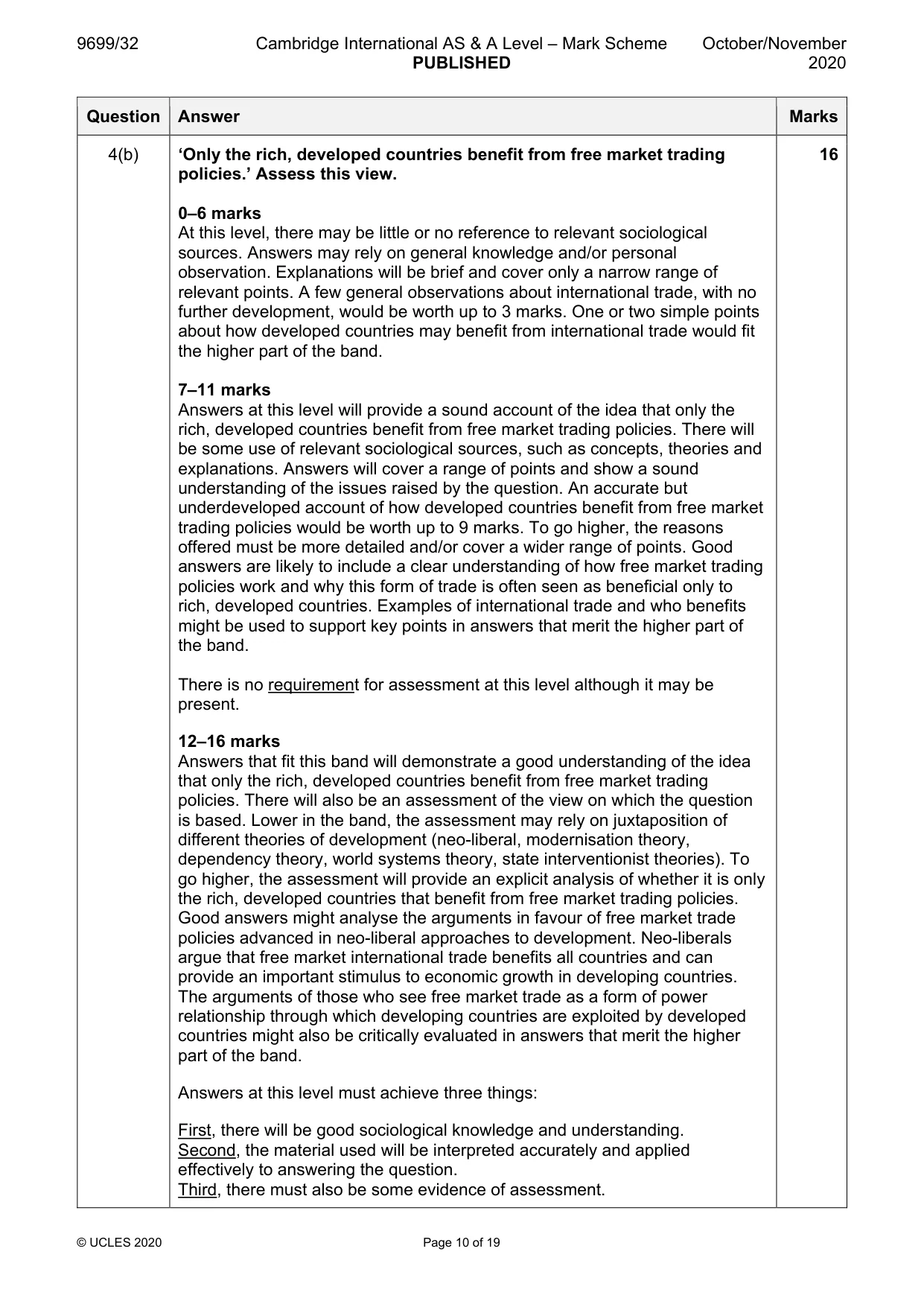 Mark scheme, page 10 of 19
