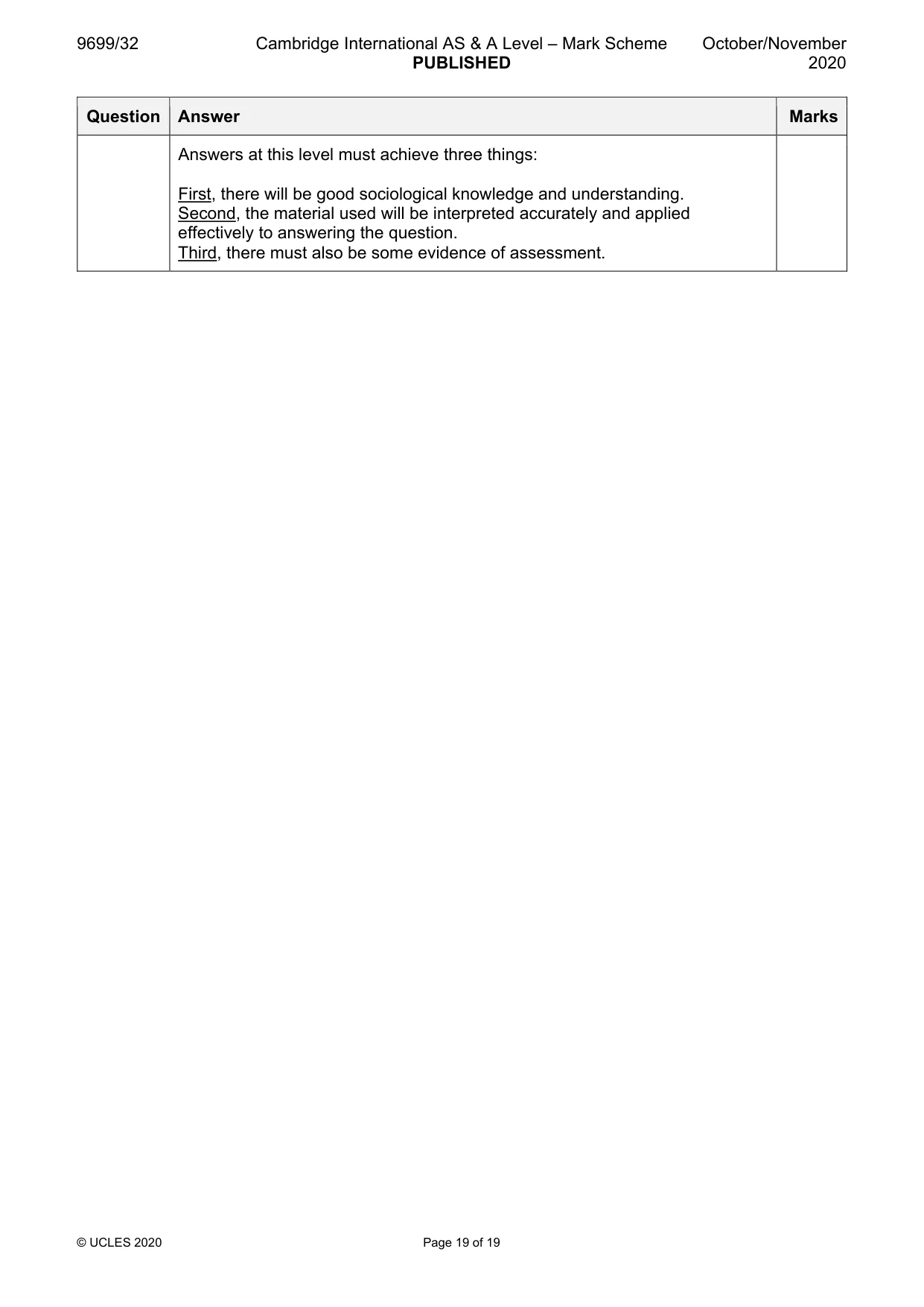 Mark scheme, page 19 of 19