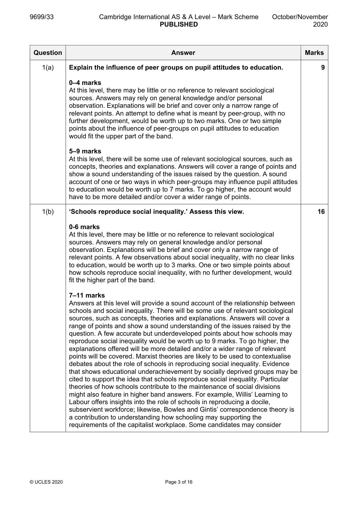 Mark scheme, page 3 of 16