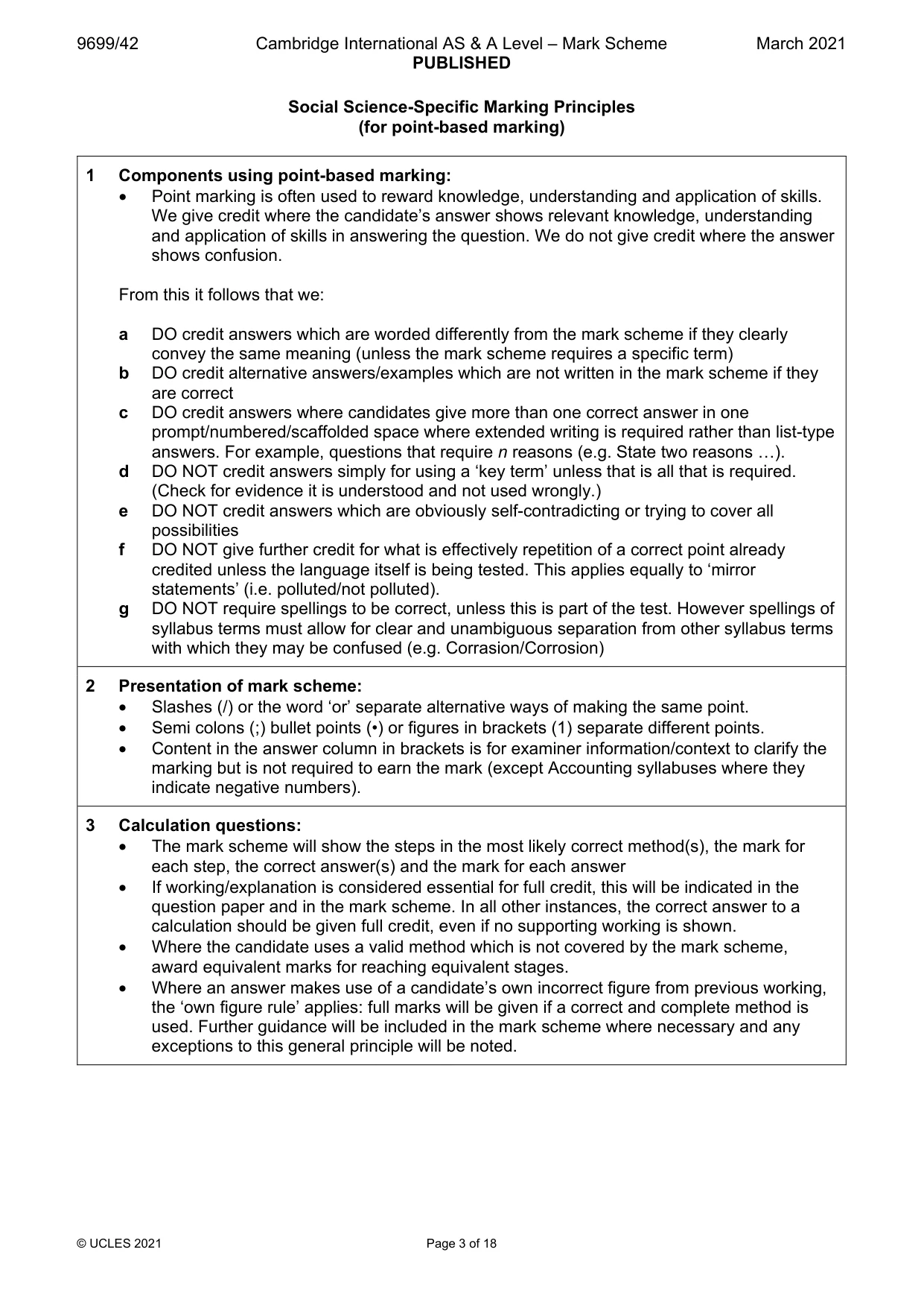Mark scheme, page 3 of 18