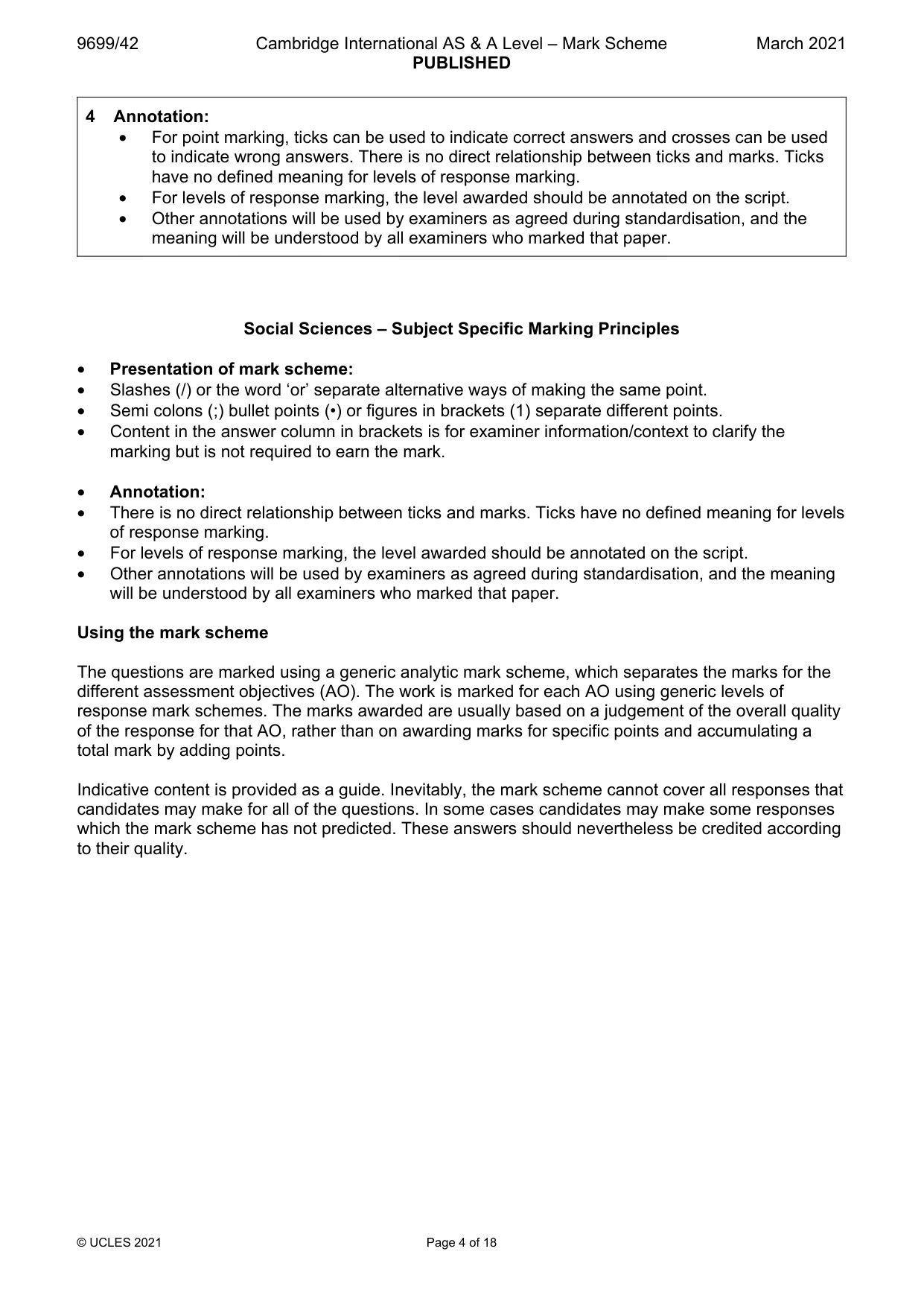 Mark scheme, page 4 of 18