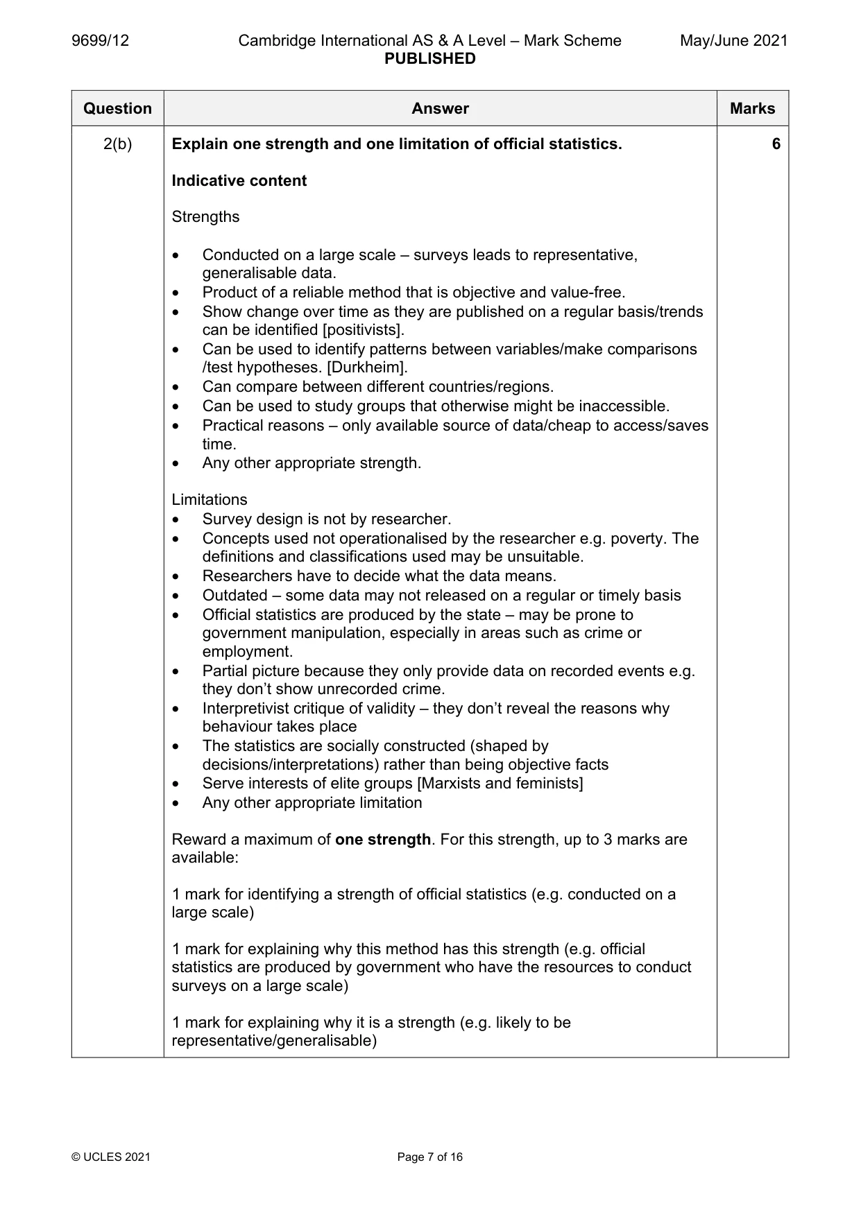 Mark scheme, page 7 of 16