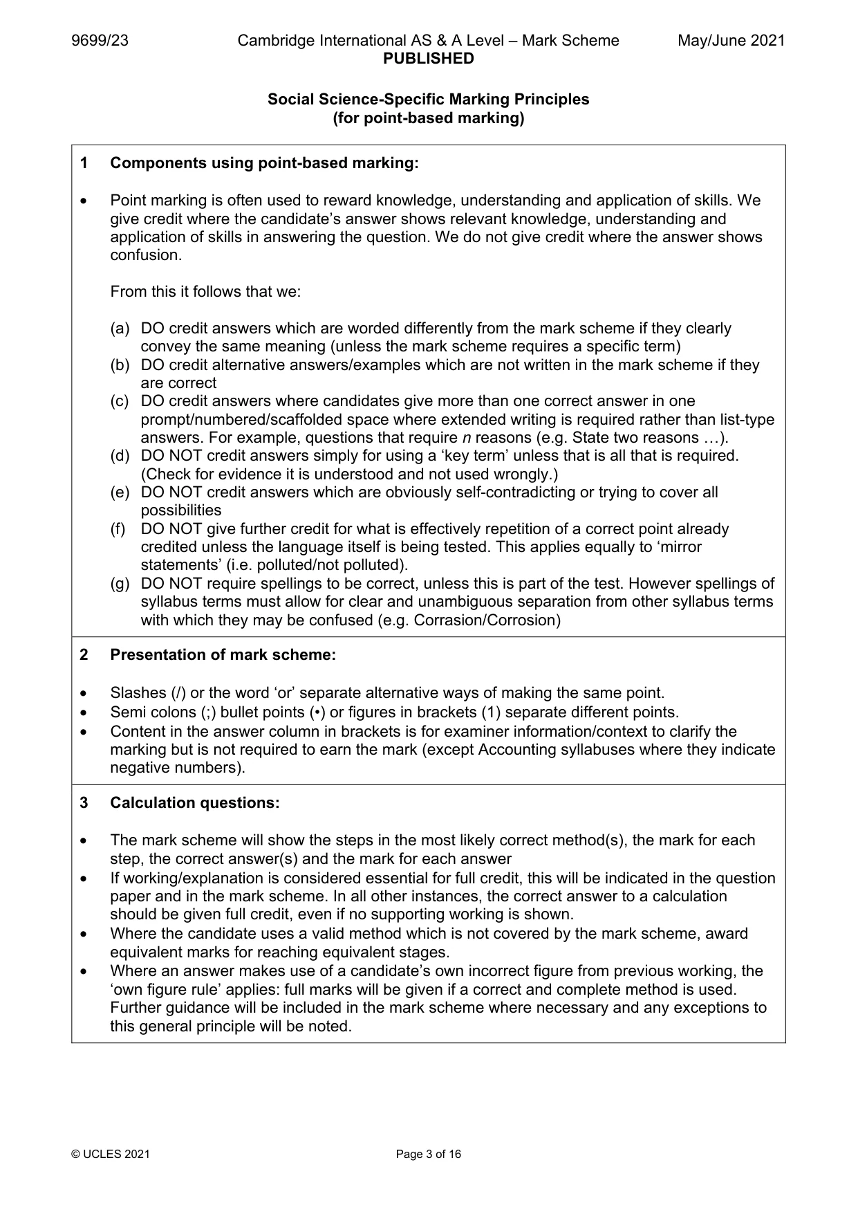 Mark scheme, page 3 of 16