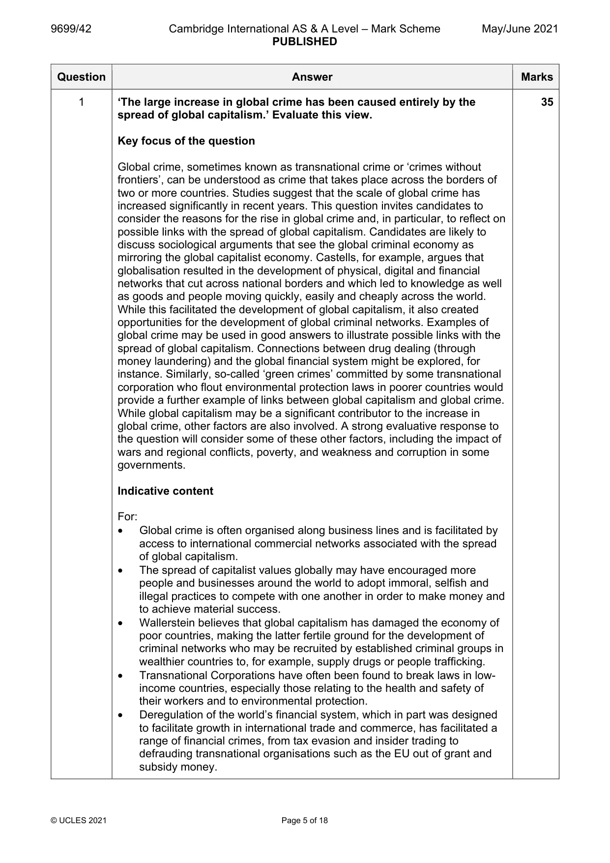 Mark scheme, page 5 of 18