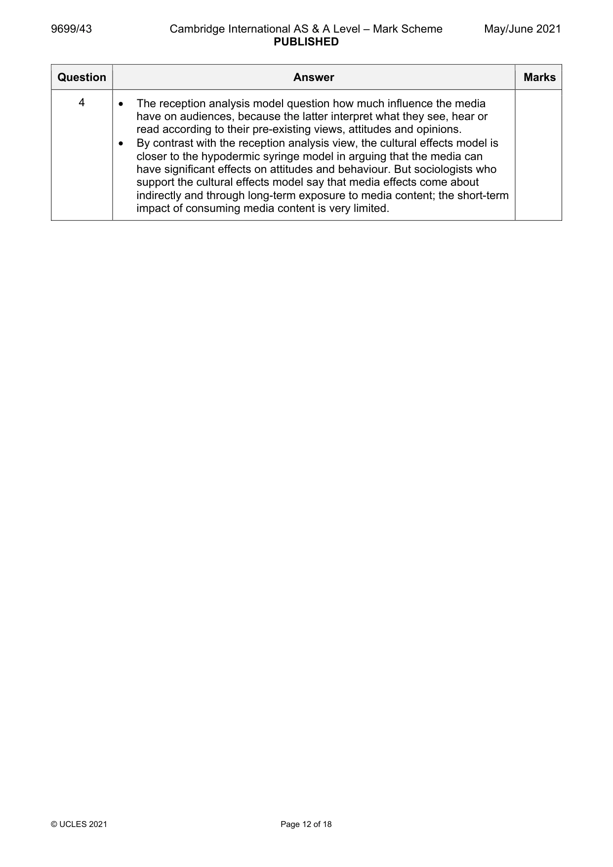 Mark scheme, page 12 of 18