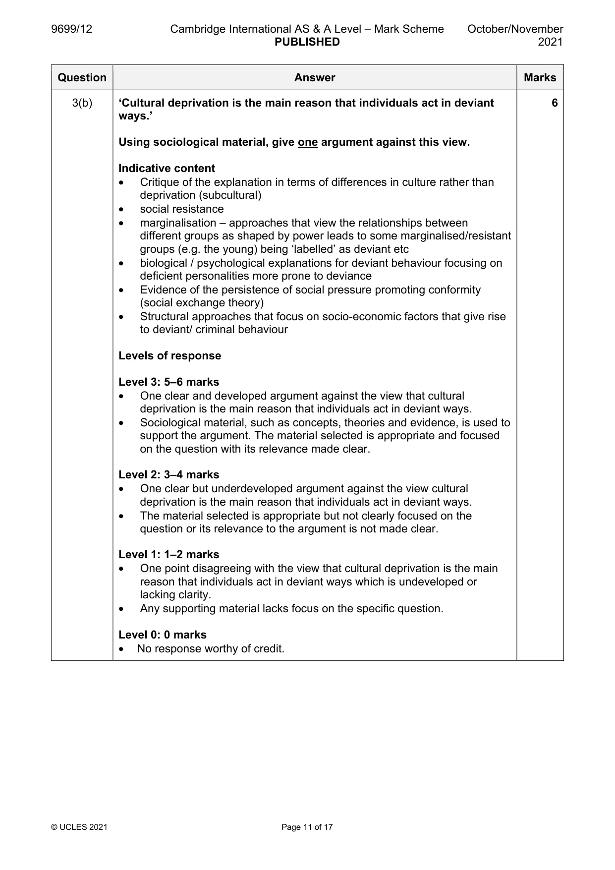 Mark scheme, page 11 of 17