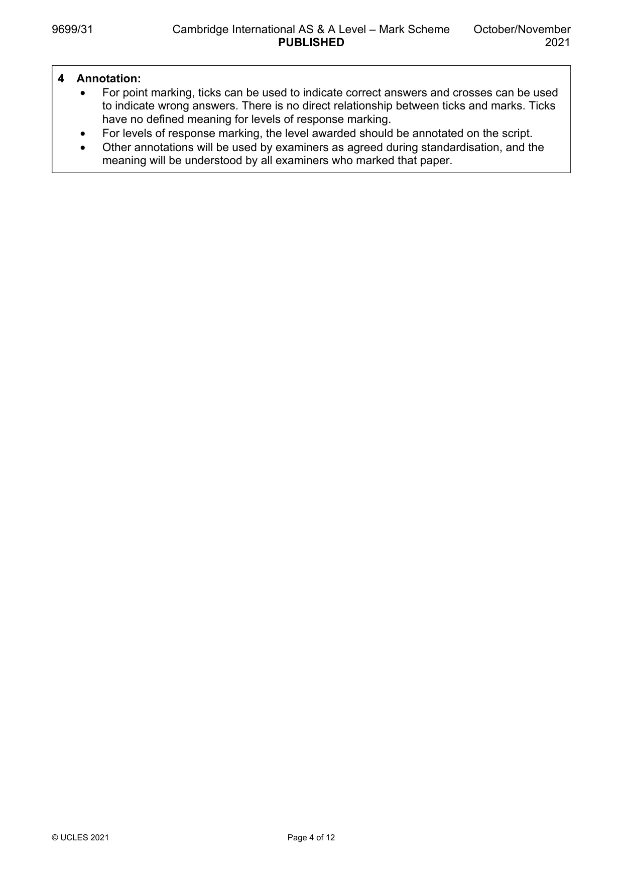 Mark scheme, page 4 of 12