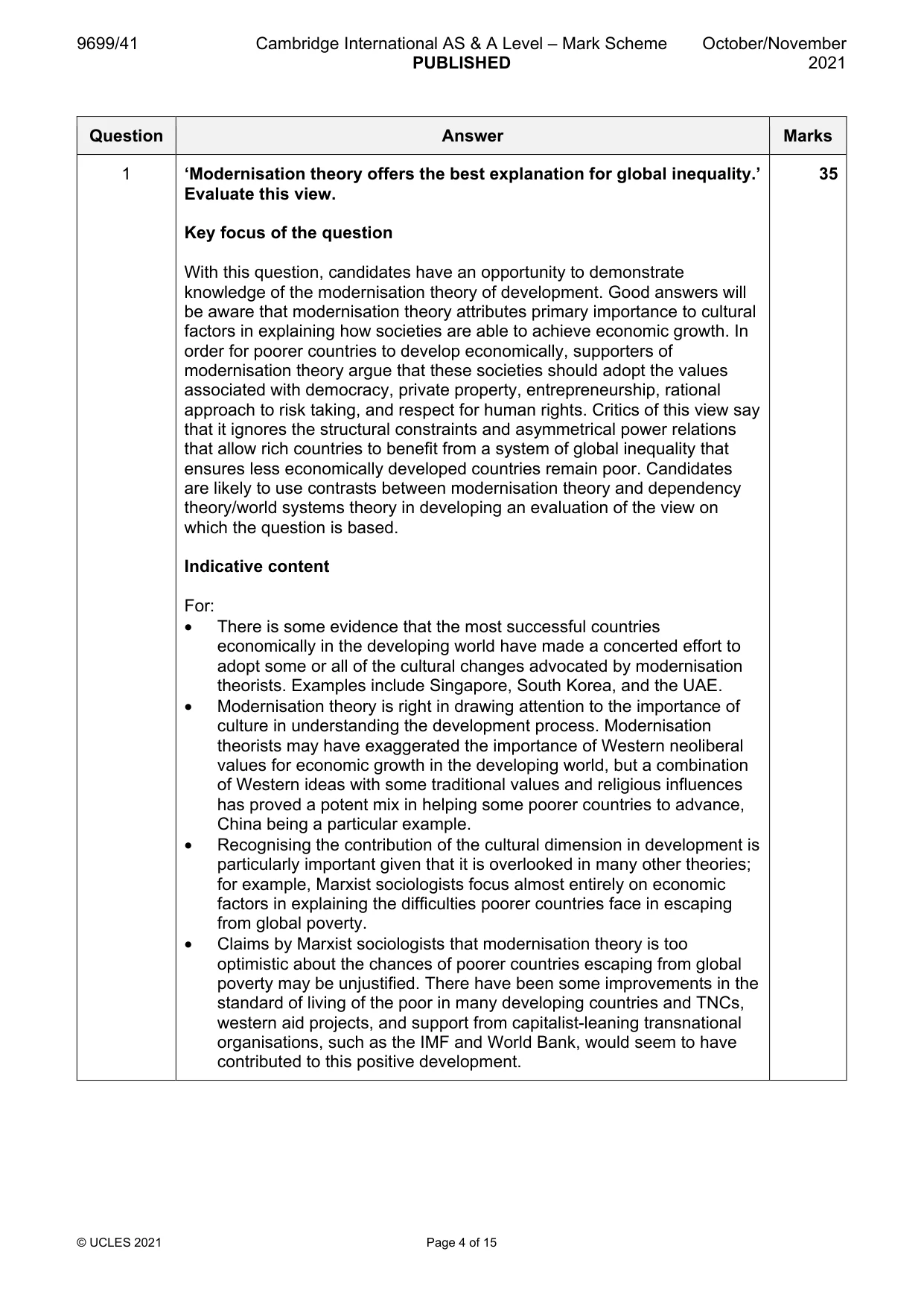 Mark scheme, page 4 of 15