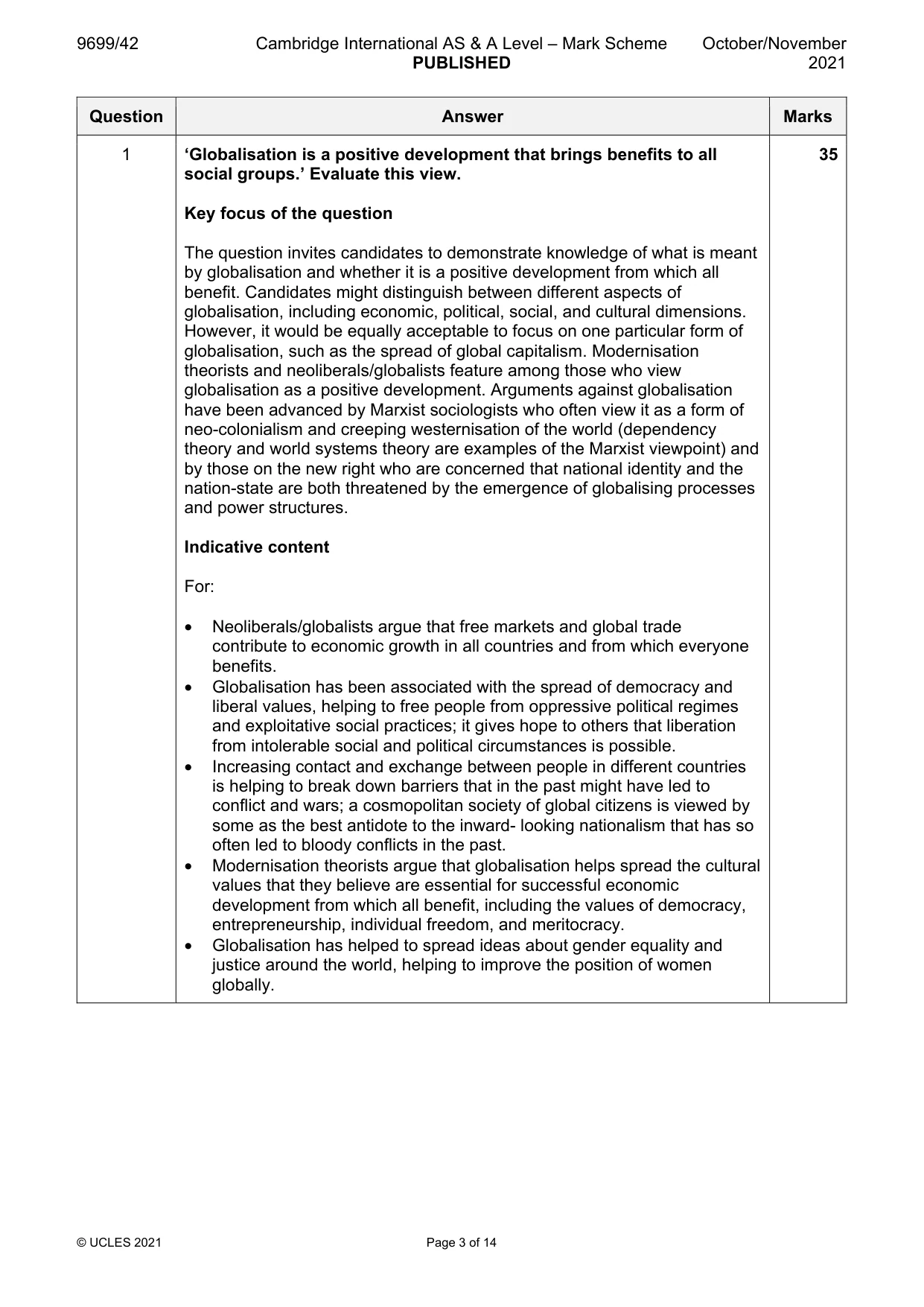 Mark scheme, page 3 of 14