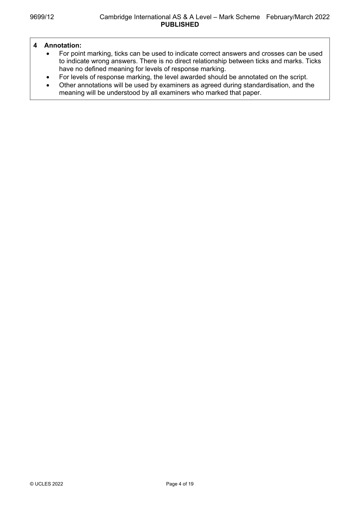 Mark scheme, page 4 of 19