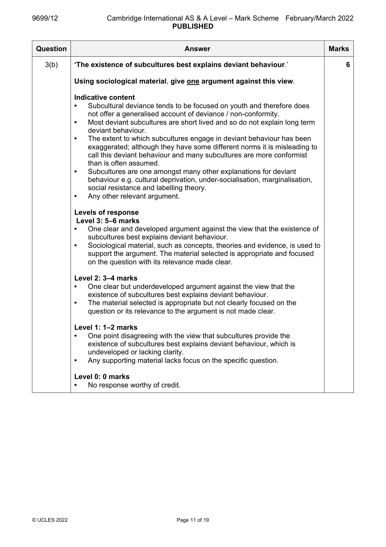 Mark scheme, page 11 of 19