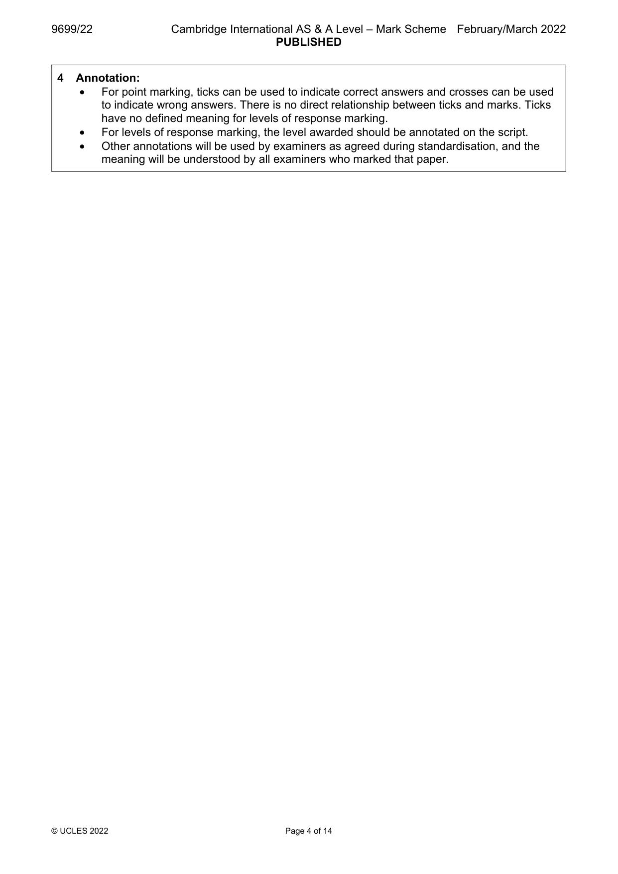 Mark scheme, page 4 of 14
